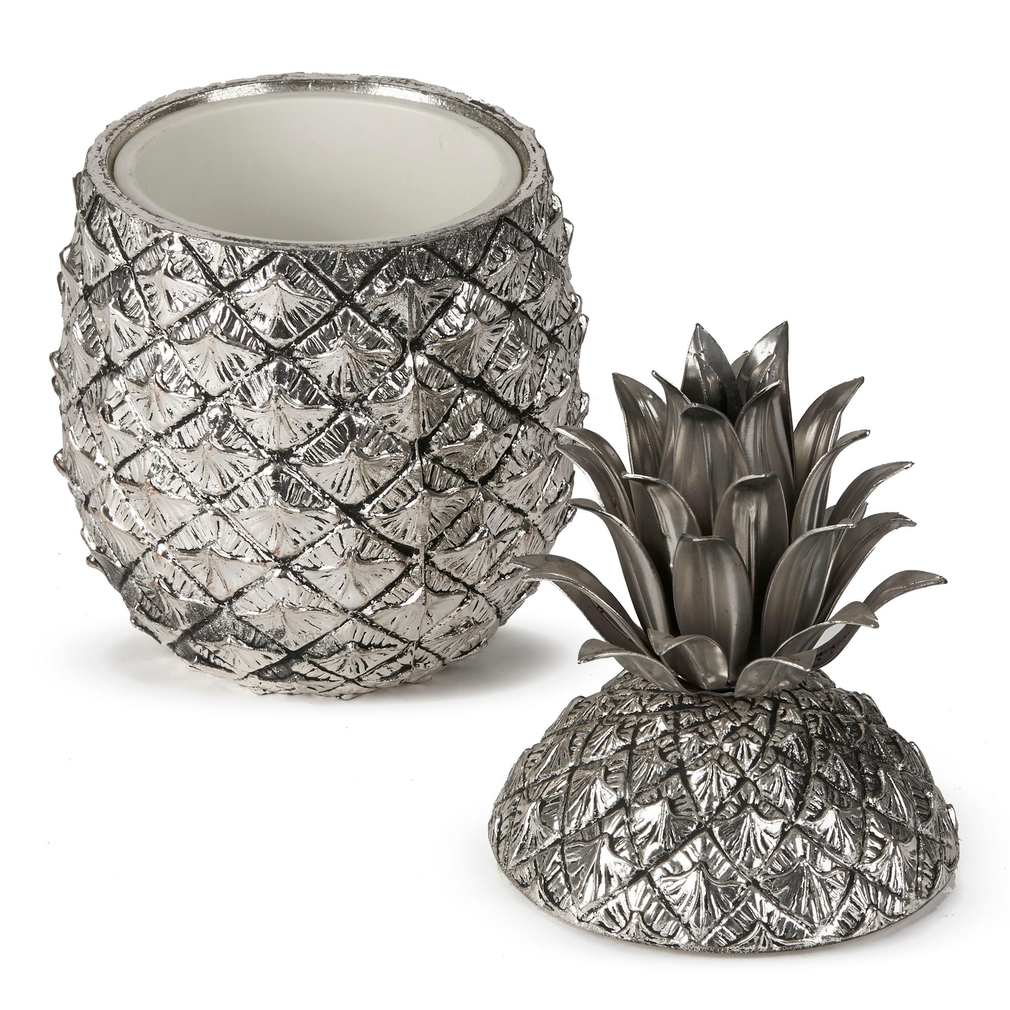 20th Century Vintage Italian Mauro Manetti Metal Clad Pineapple Ice Bucket, circa 1960