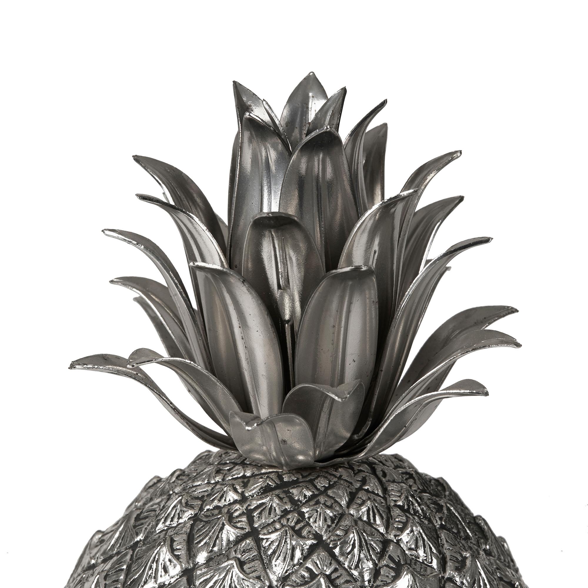 Vintage Italian Mauro Manetti Metal Clad Pineapple Ice Bucket, circa 1960 1