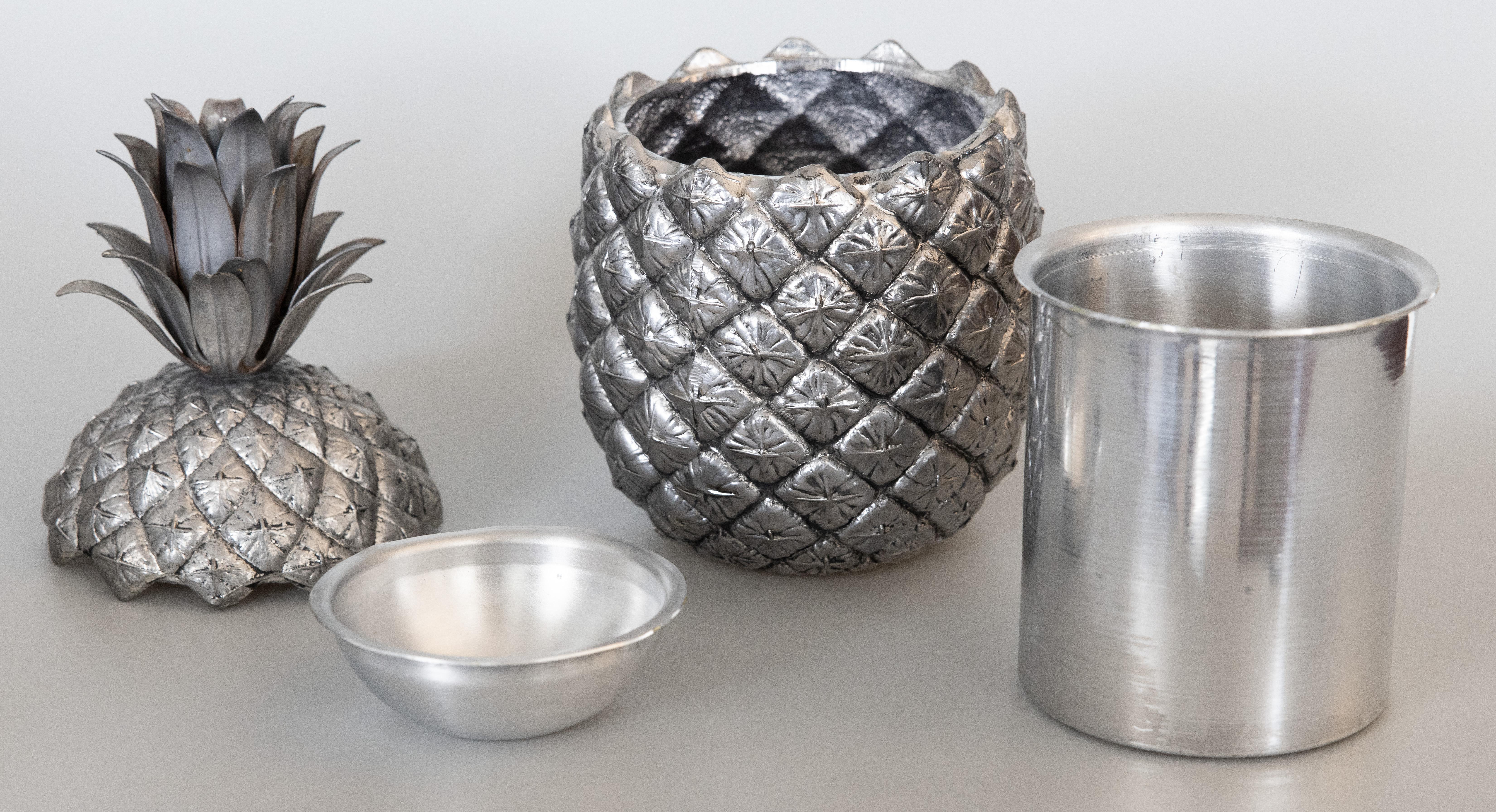 Metal Vintage Italian Mauro Manetti Pineapple Ice Bucket