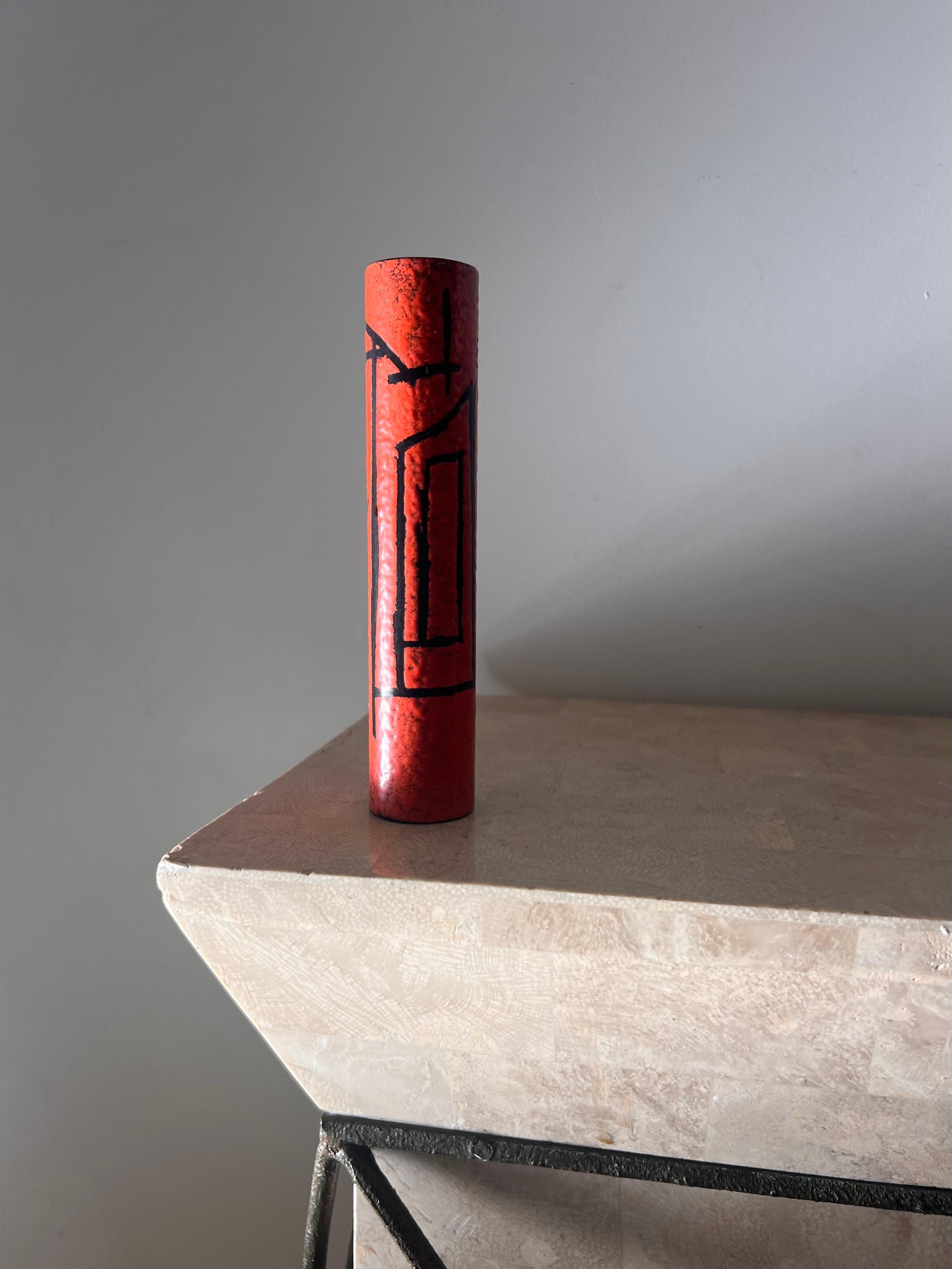 Vaso a bocciolo in smalto MCM d'epoca, circa 1960 in vendita 3
