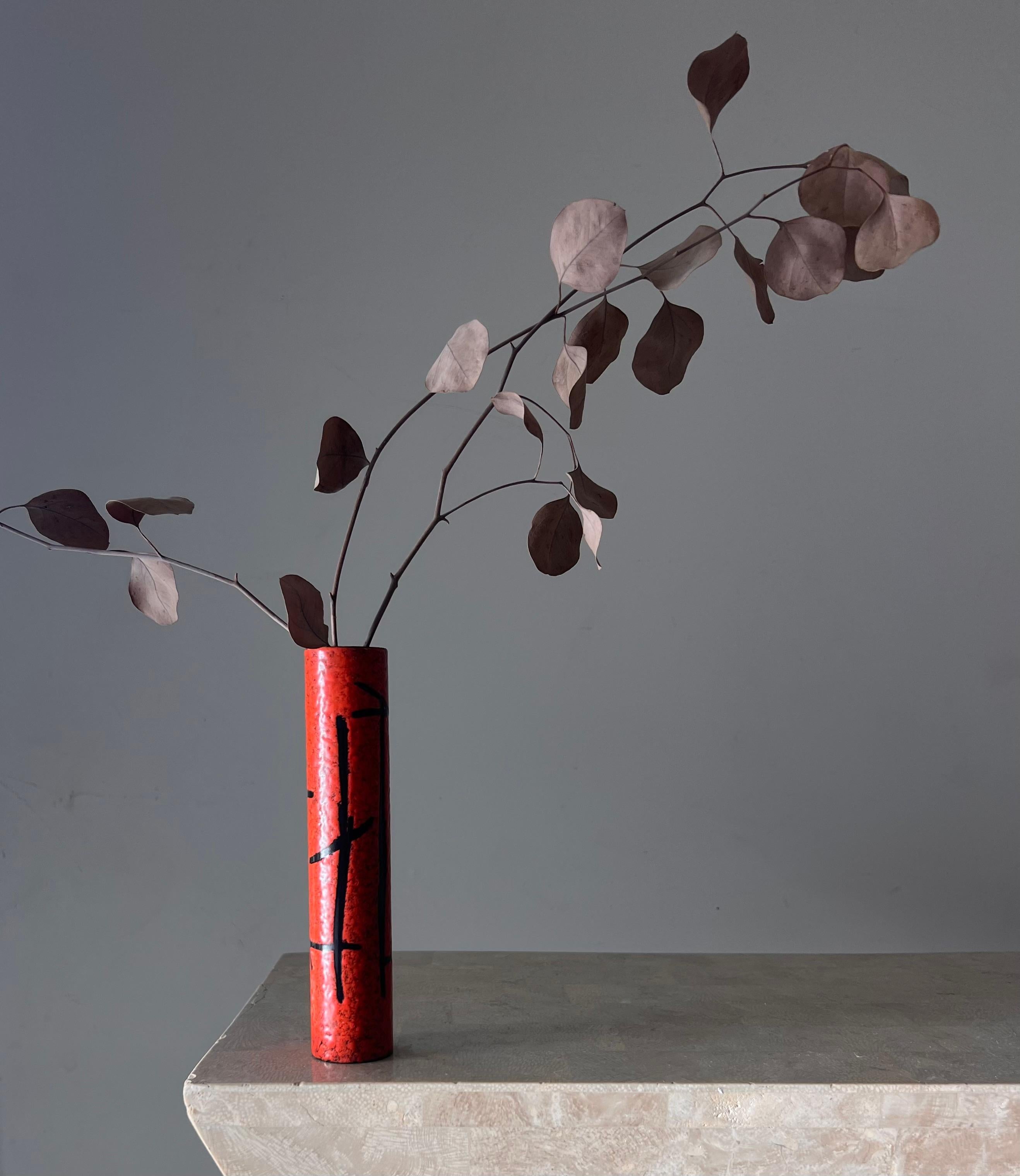 Vaso a bocciolo in smalto MCM d'epoca, circa 1960 in vendita 4