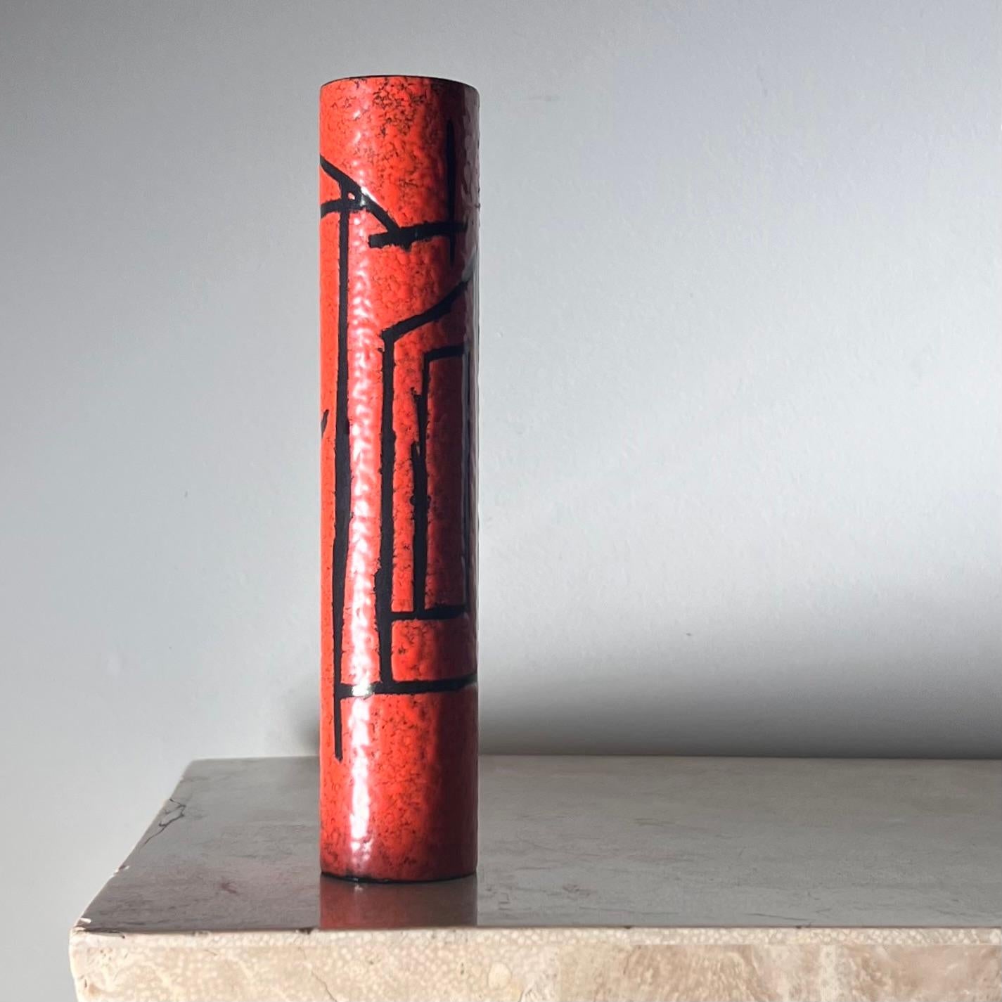 Vaso a bocciolo in smalto MCM d'epoca, circa 1960 in vendita 5