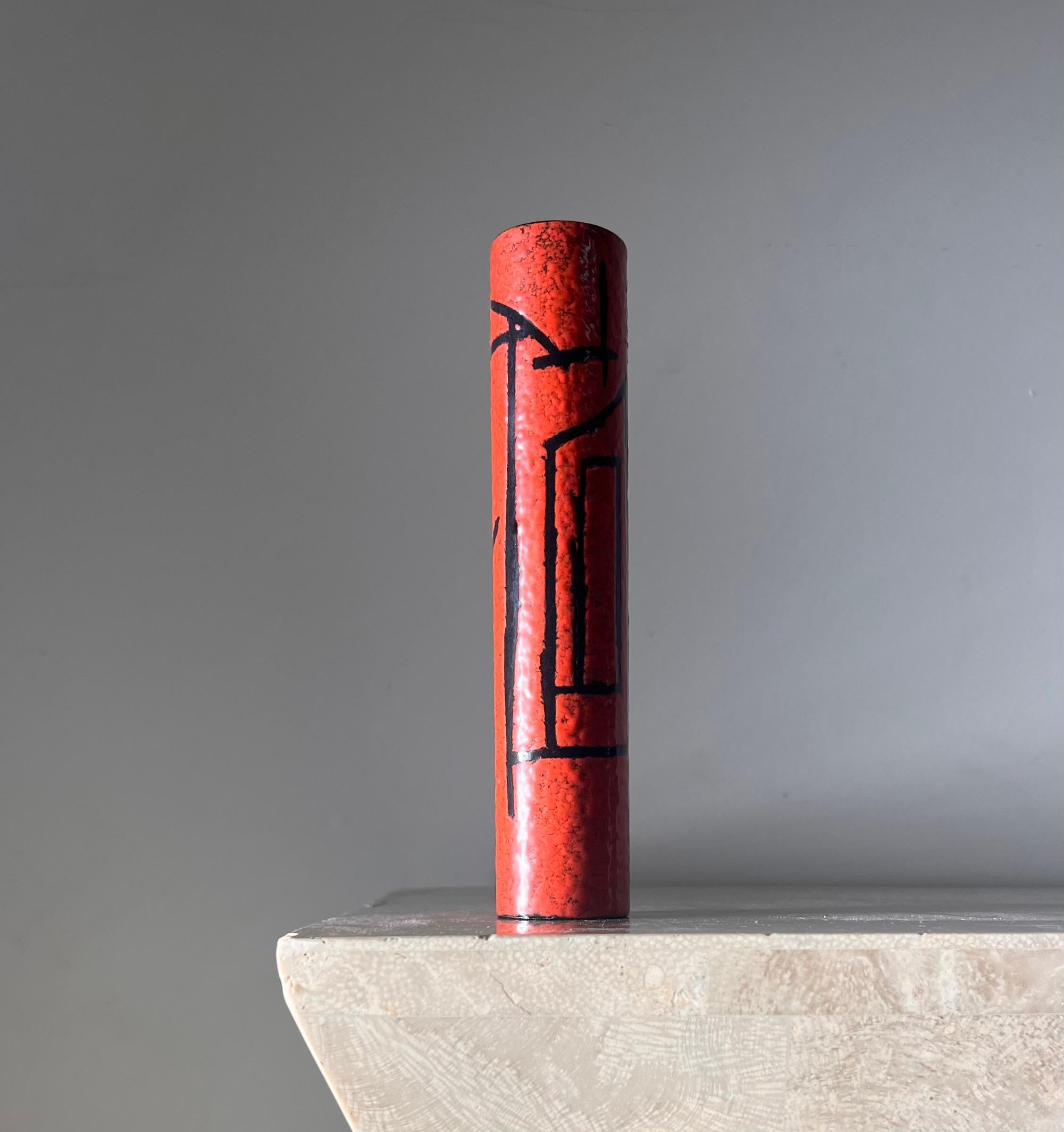 Vaso a bocciolo in smalto MCM d'epoca, circa 1960 in vendita 7