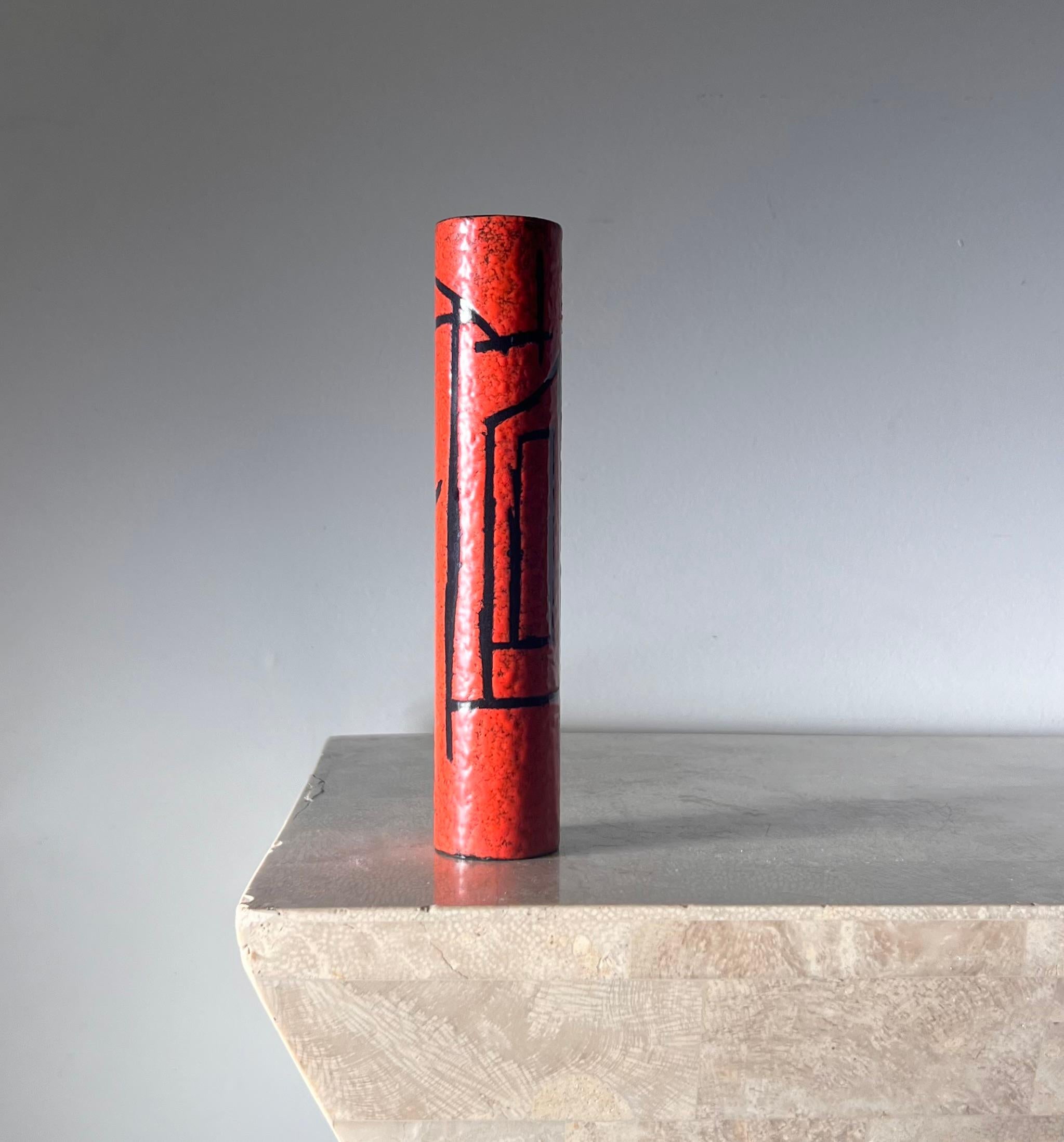 Vaso a bocciolo in smalto MCM d'epoca, circa 1960 in vendita 1