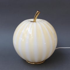 Vintage Italian Melon Shaped Globe Lamp (circa 1960s)