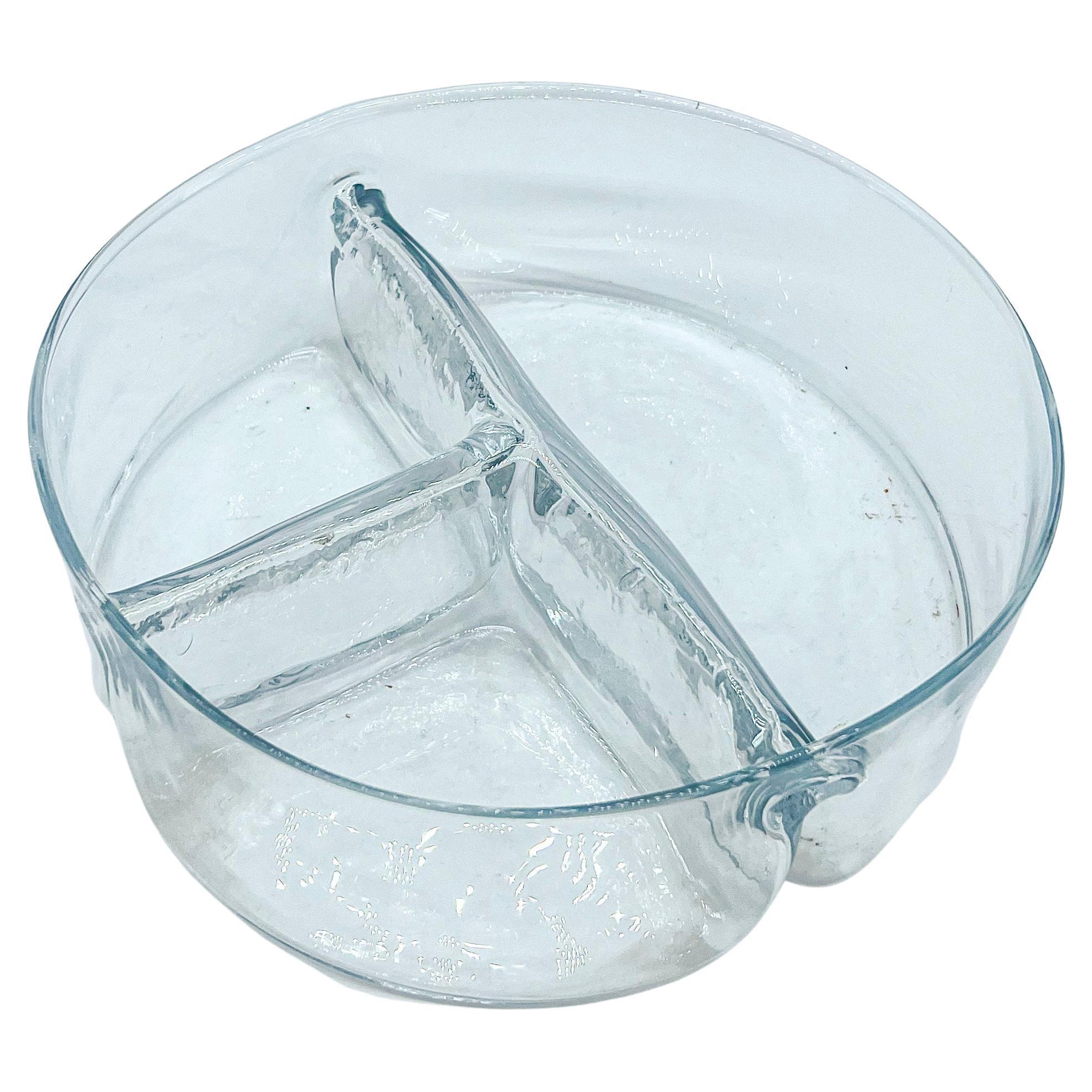 Vintage Italian "Membrane" Valet Tray in Clear Murano Glass by Toni Zuccheri For Sale