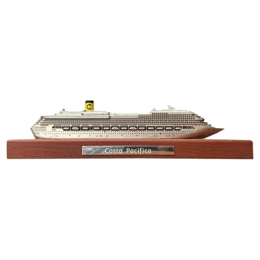 Modellino di nave da crociera Costa Pacifica, anni '90, in metallo, vintage.