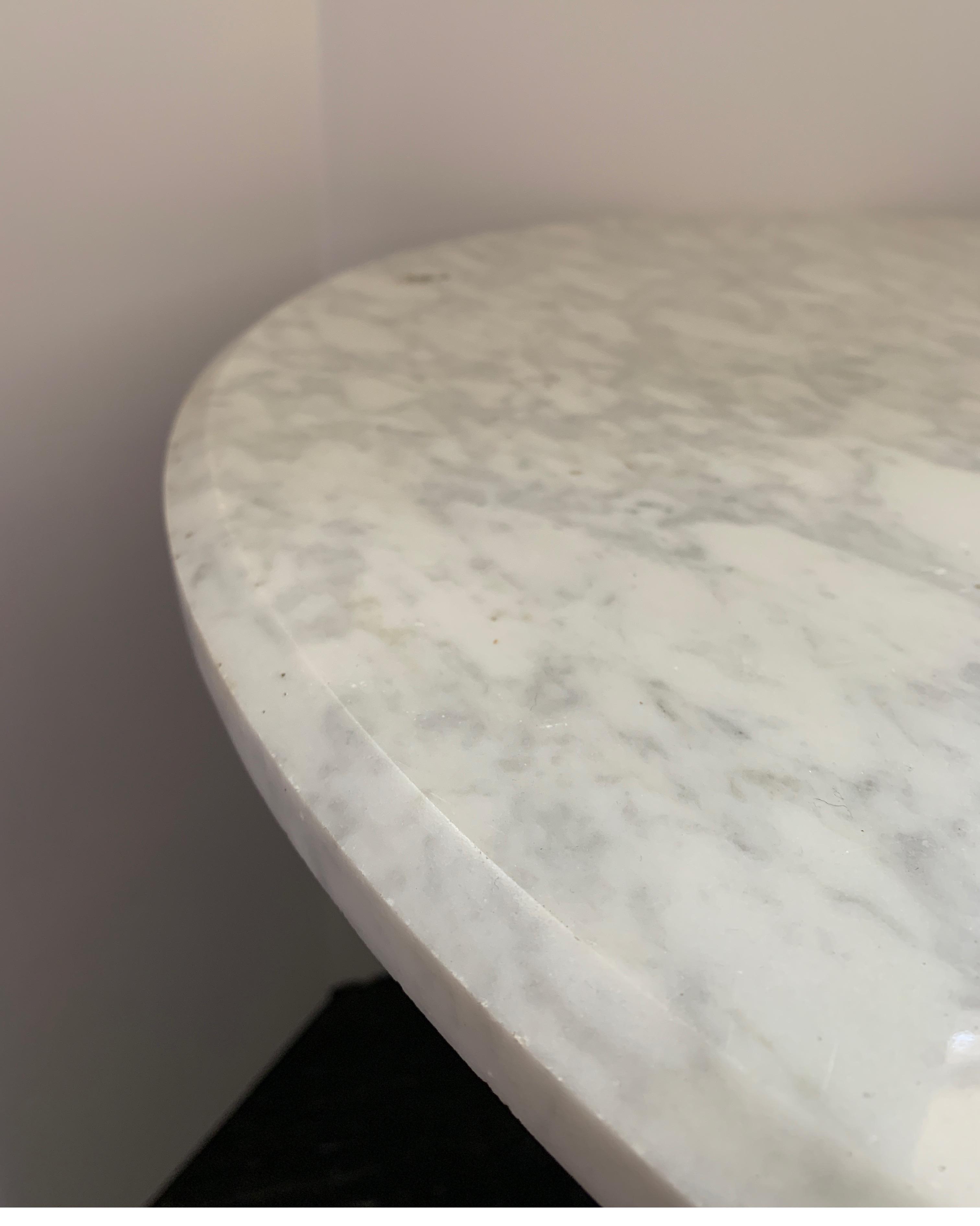 Vintage Italian Midcentury Carrara Marble Table 3