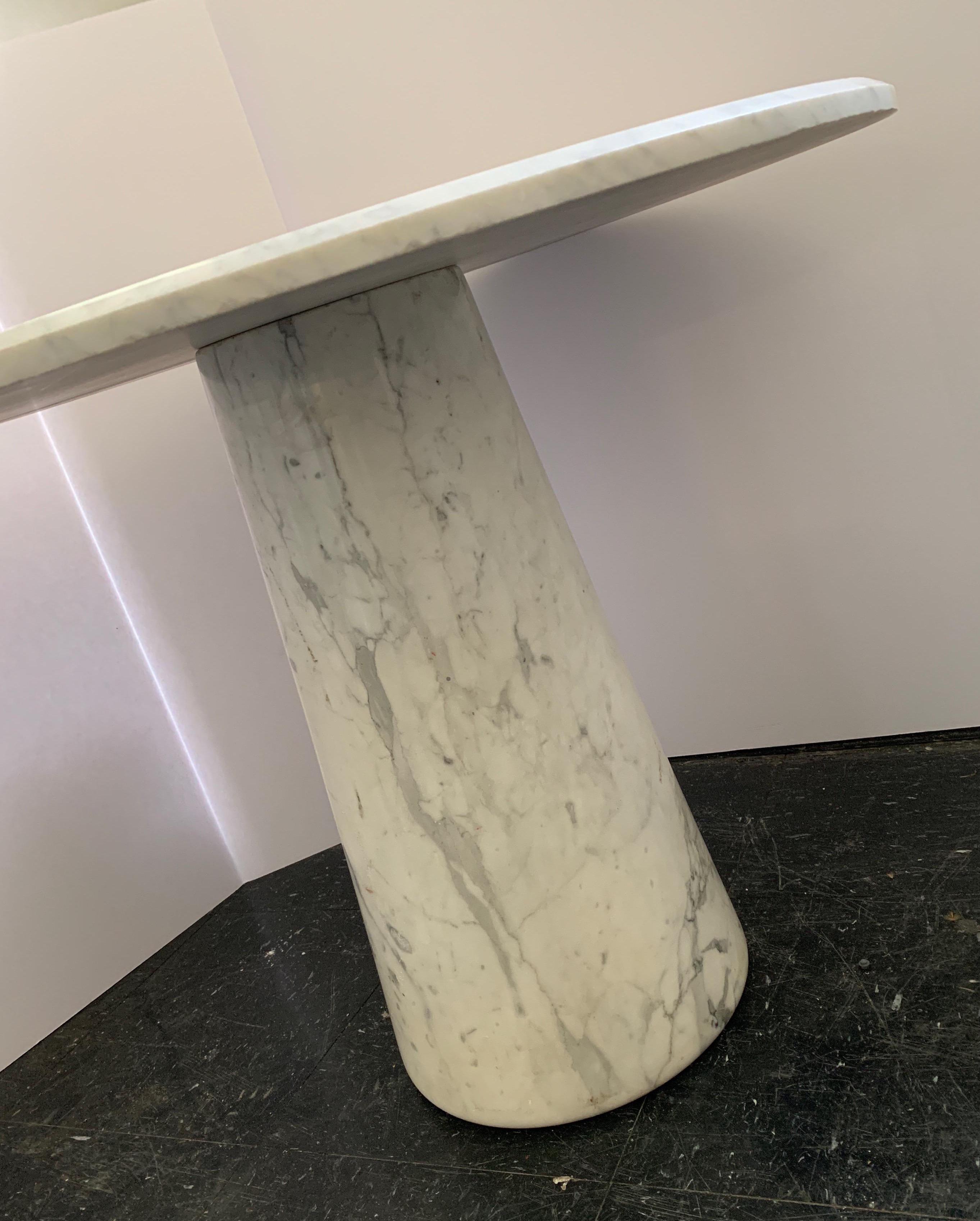 Vintage Italian Midcentury Carrara Marble Table 5