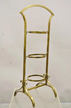 Vintage Italian Mid Century Modern Brass 3 Tier Muffin Pastry Cake Stand