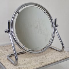 Vintage Italian Mid-Century Modern Chrome Tilting Vanity Mirror – 1970s