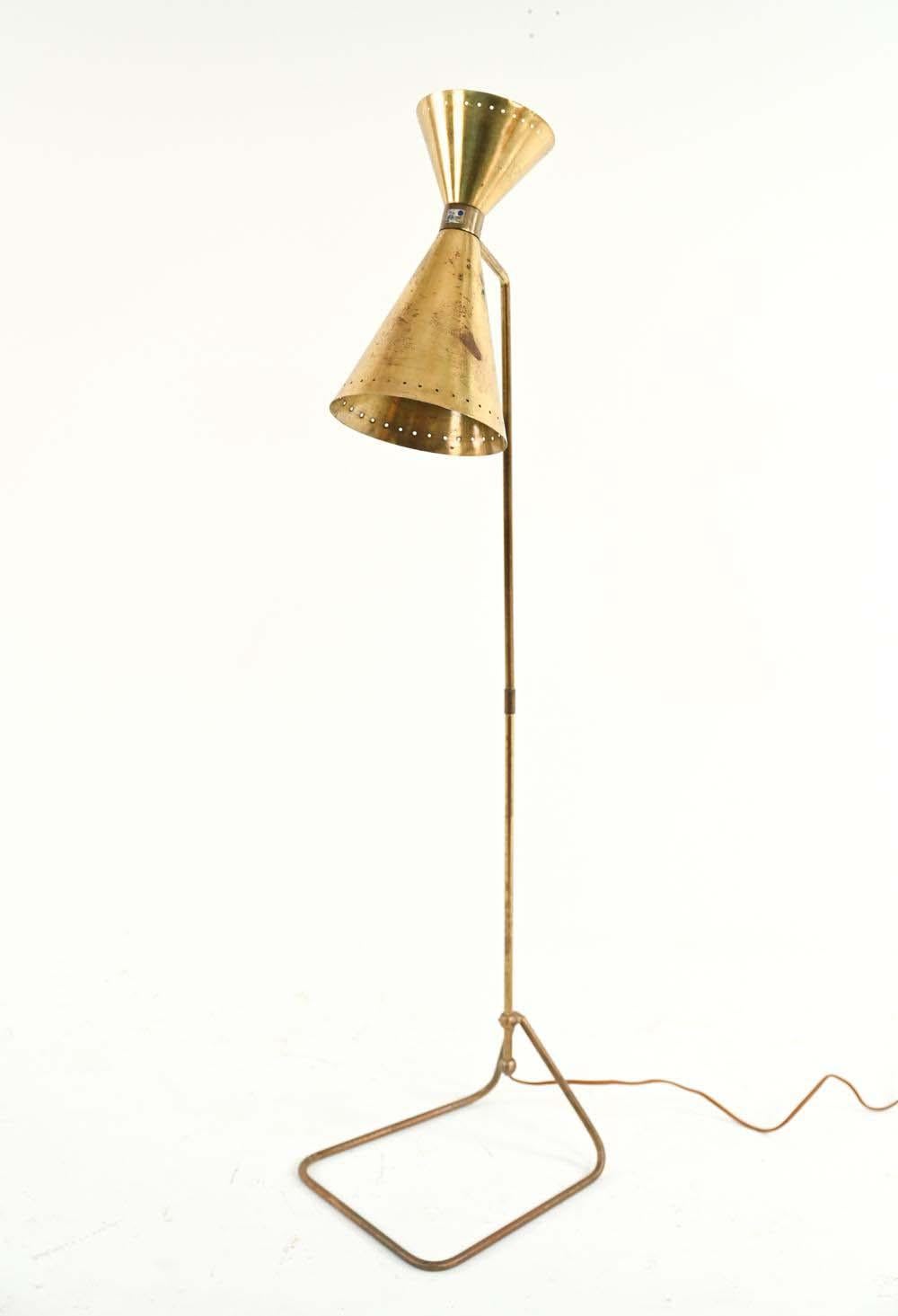 Mid-century floor lamp in the manner of Jean-Boris Lacroix 

Dimensions: H 56