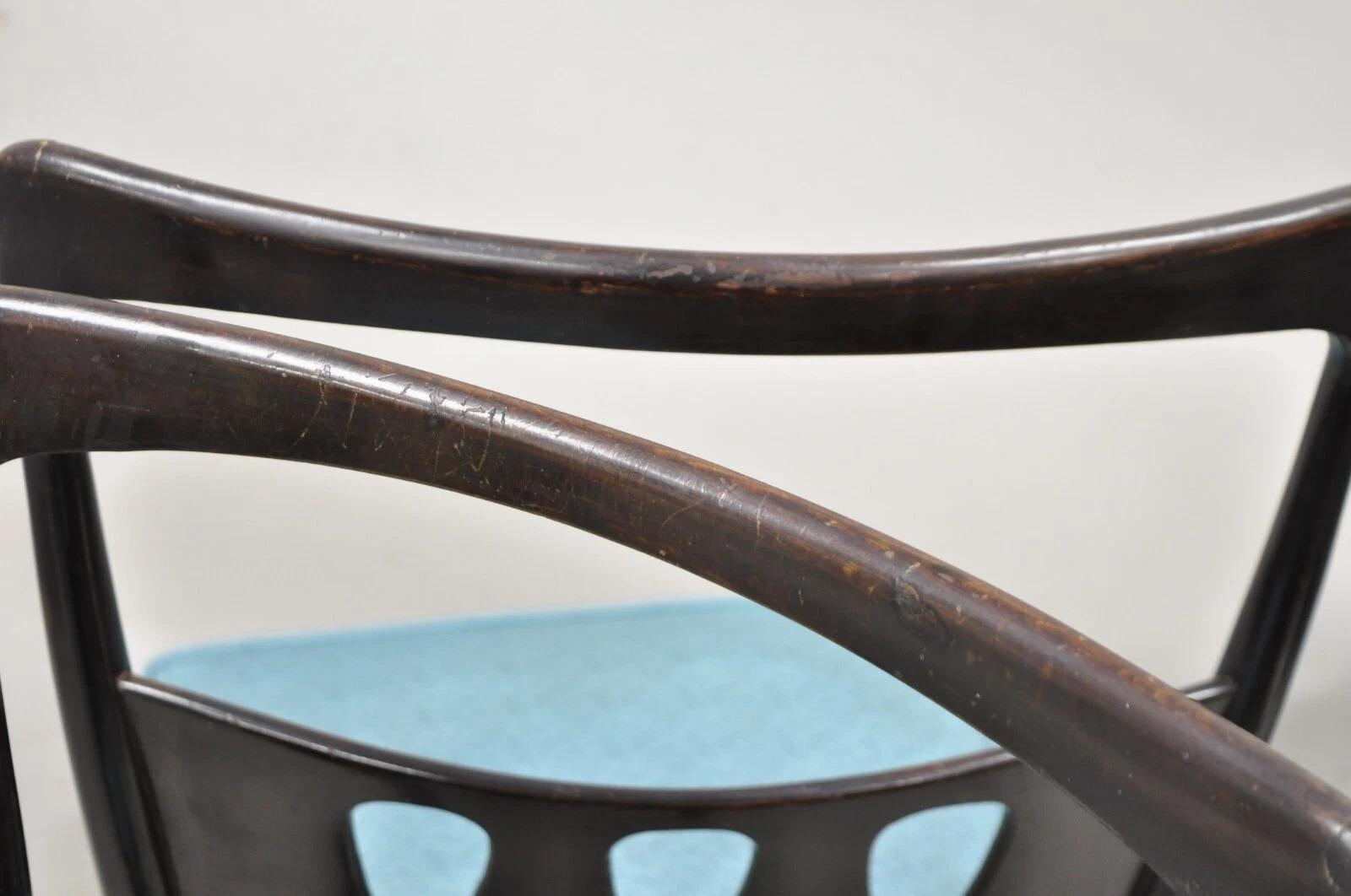 Bois Vintage Italian Mid Century Modern Ico Parisi Style Dining Chairs - Set of 4 en vente