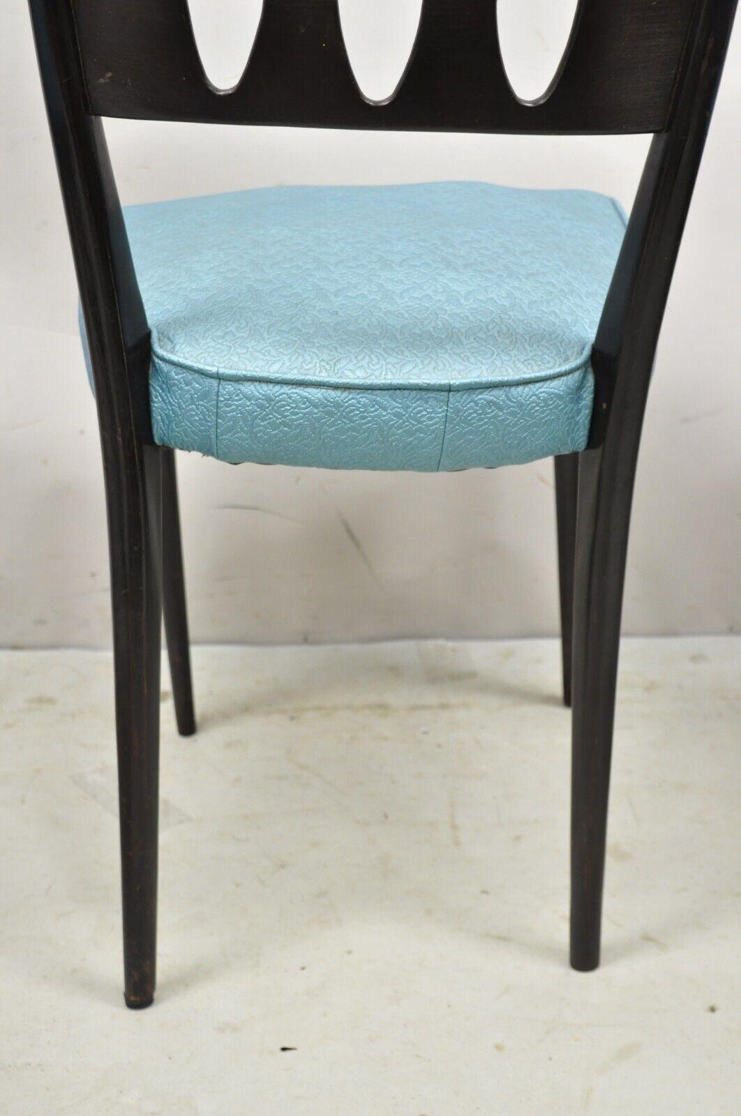 Vintage Italian Mid-Century Modern Ico Parisi Style Dining Chairs, Set of 4 For Sale 3