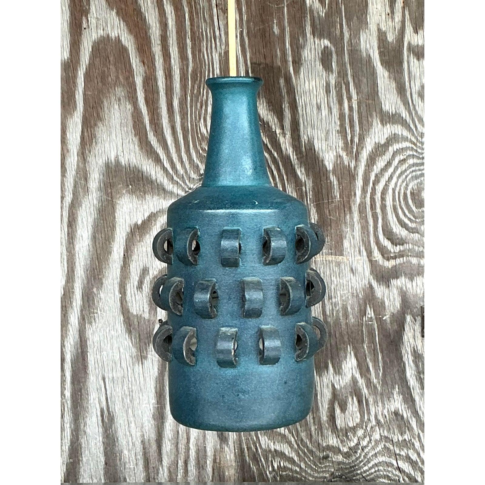 Mid-20th Century Vintage Italian Mid-Century Modern Loop Ceramic Hanging Pendant For Sale