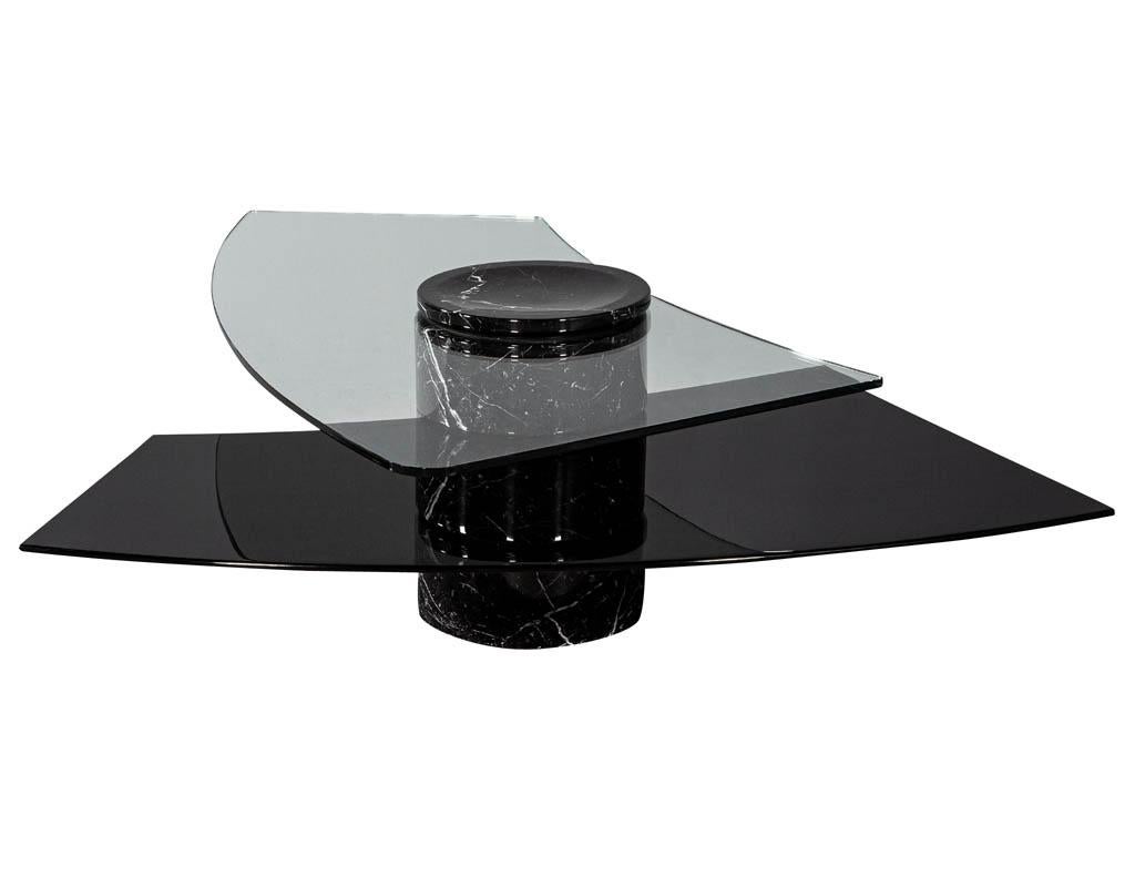 Vintage Italian Mid-Century Modern Stone and Glass Cocktail Coffee Table 7