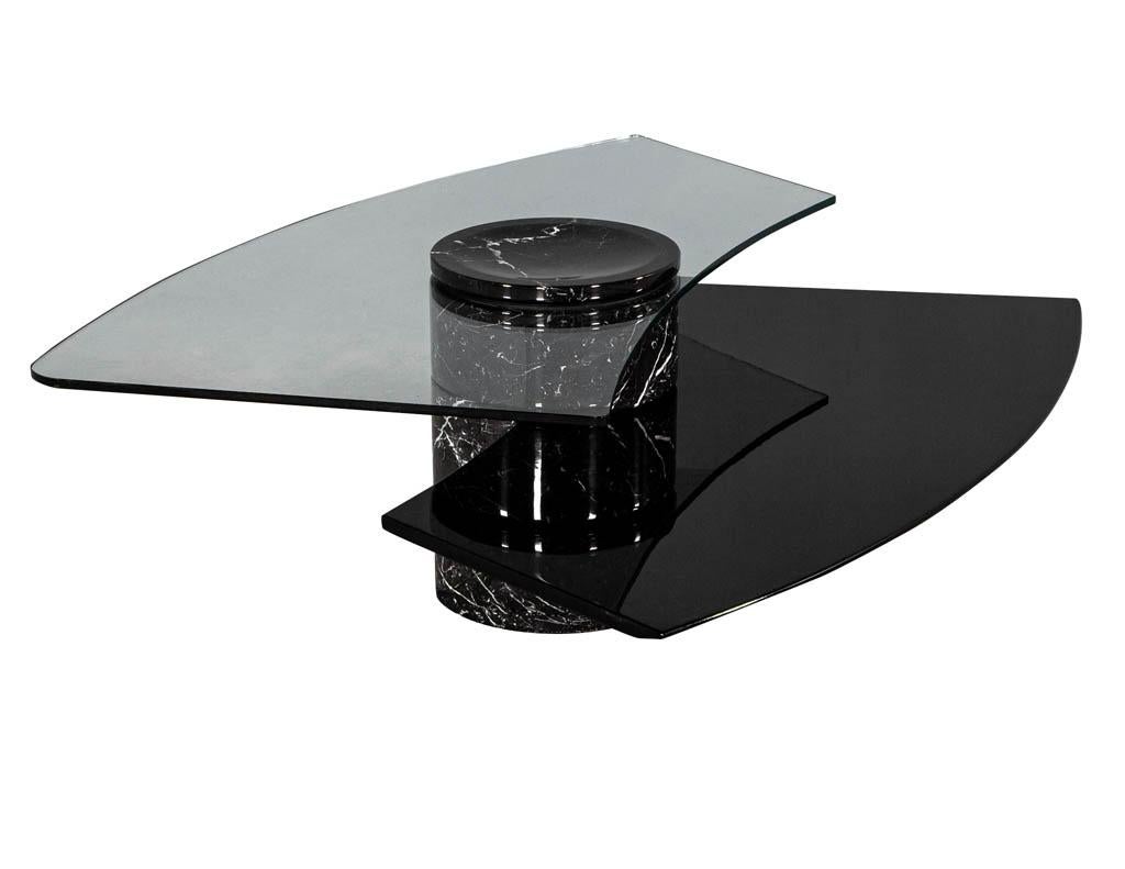 Vintage Italian Mid-Century Modern Stone and Glass Cocktail Coffee Table 9