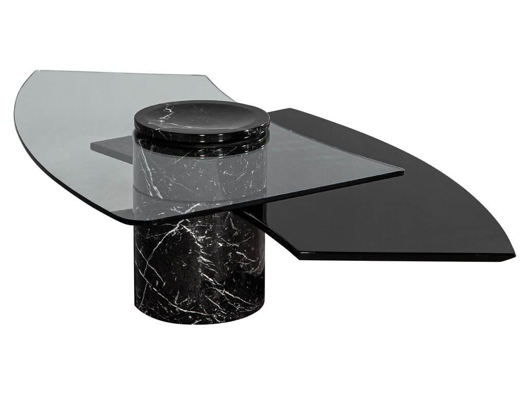 Vintage Italian Mid-Century Modern Stone and Glass Cocktail Coffee Table 10