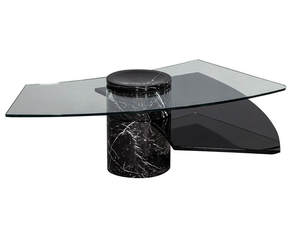 Vintage Italian Mid-Century Modern Stone and Glass Cocktail Coffee Table 5