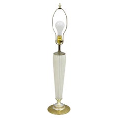 Vintage Italian Mid Century Modern Tapered Glass Art Deco Lámpara de mesa