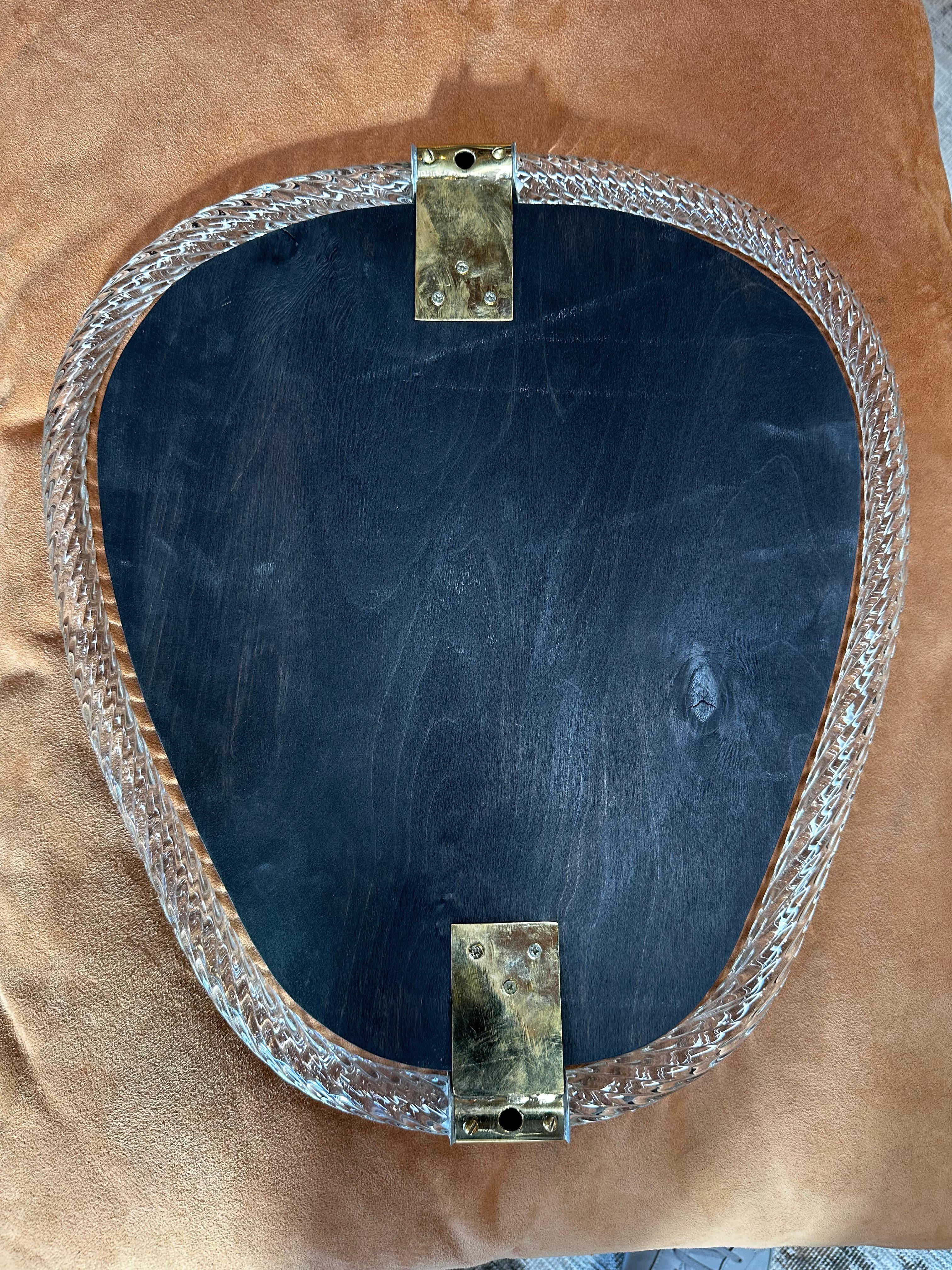 Vintage Italian Mid Century Murano Wall Mirror 1940s For Sale 1