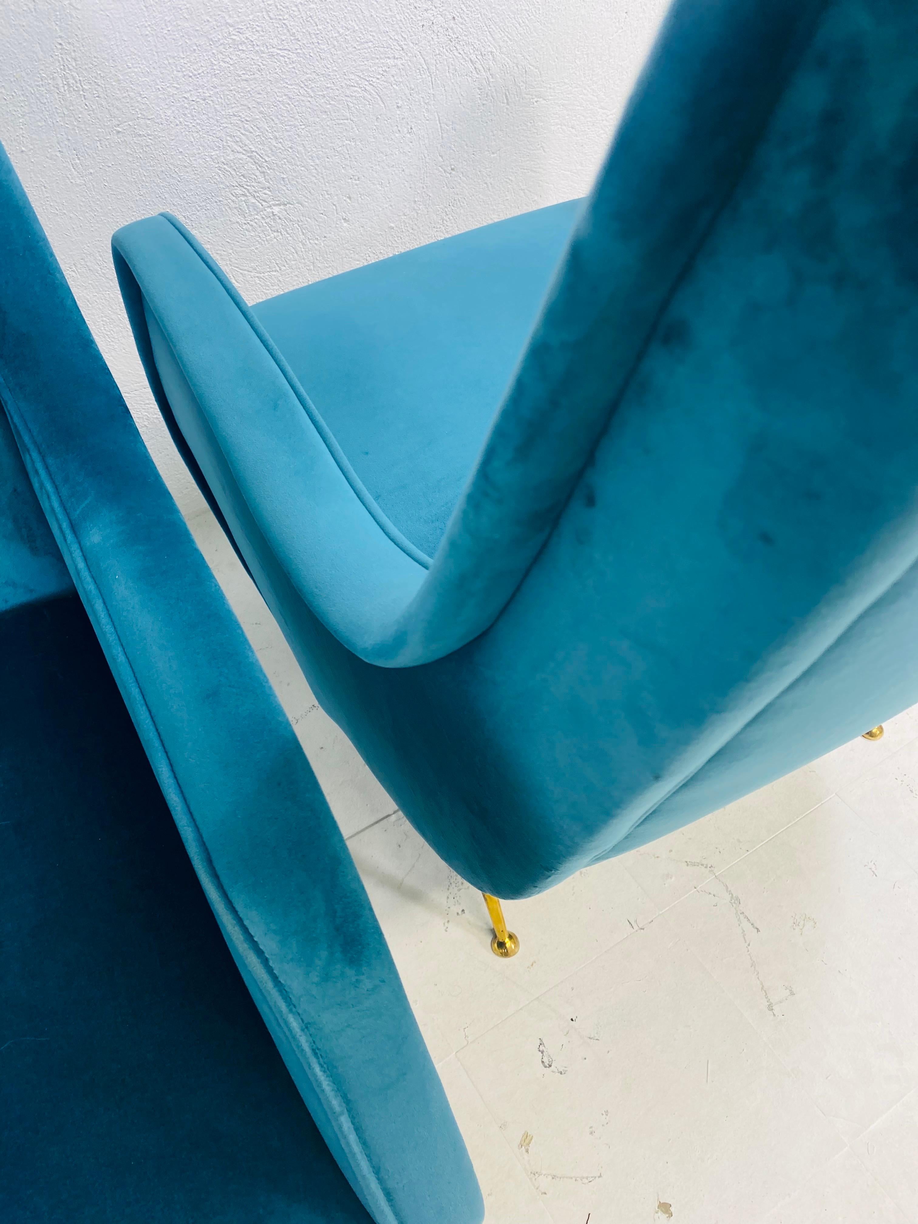 Vintage Italian mid-century style arm shares/club chairs 1