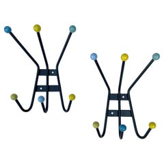 Vintage Italian Mid Century Wall Coat Hooks Italy - 2 available
