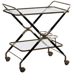 Vintage Italian Midcentury Bar Cart Designed by Cesare Lacca, 1940