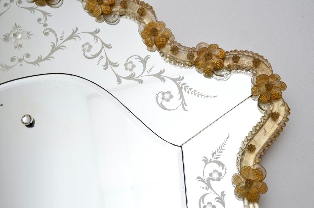 Mid-20th Century Vintage Italian Midcentury Murano Glass Mirror