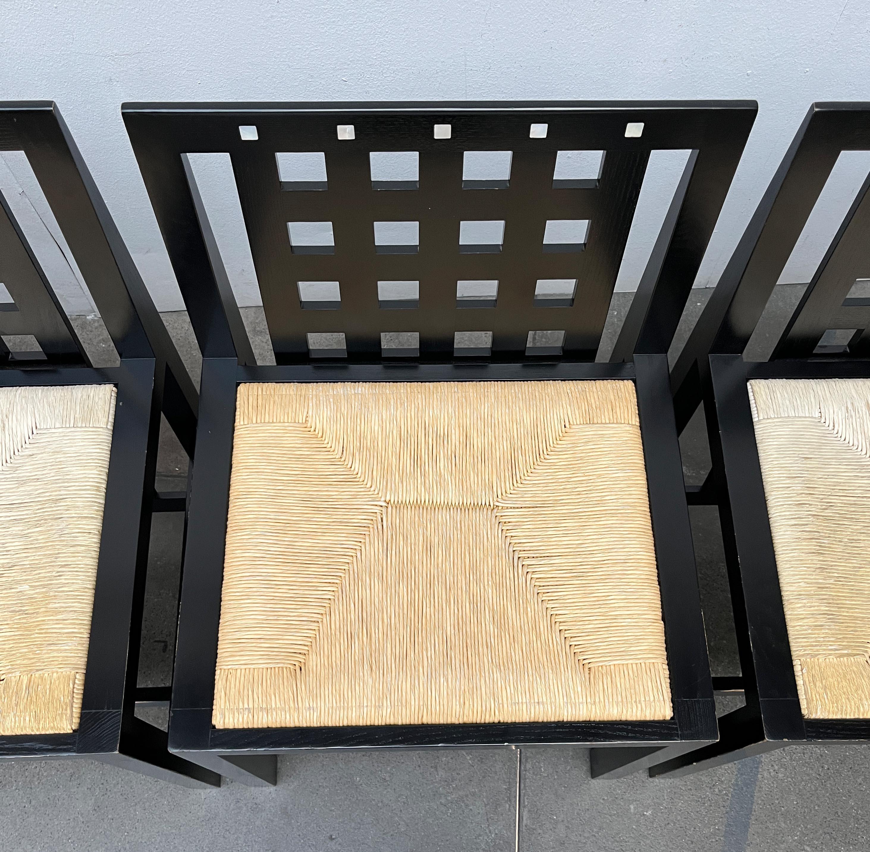 Vintage Italienisch Model 324 D. S. 3 Stühle von Charles Rennie Mackintosh Cassina 8