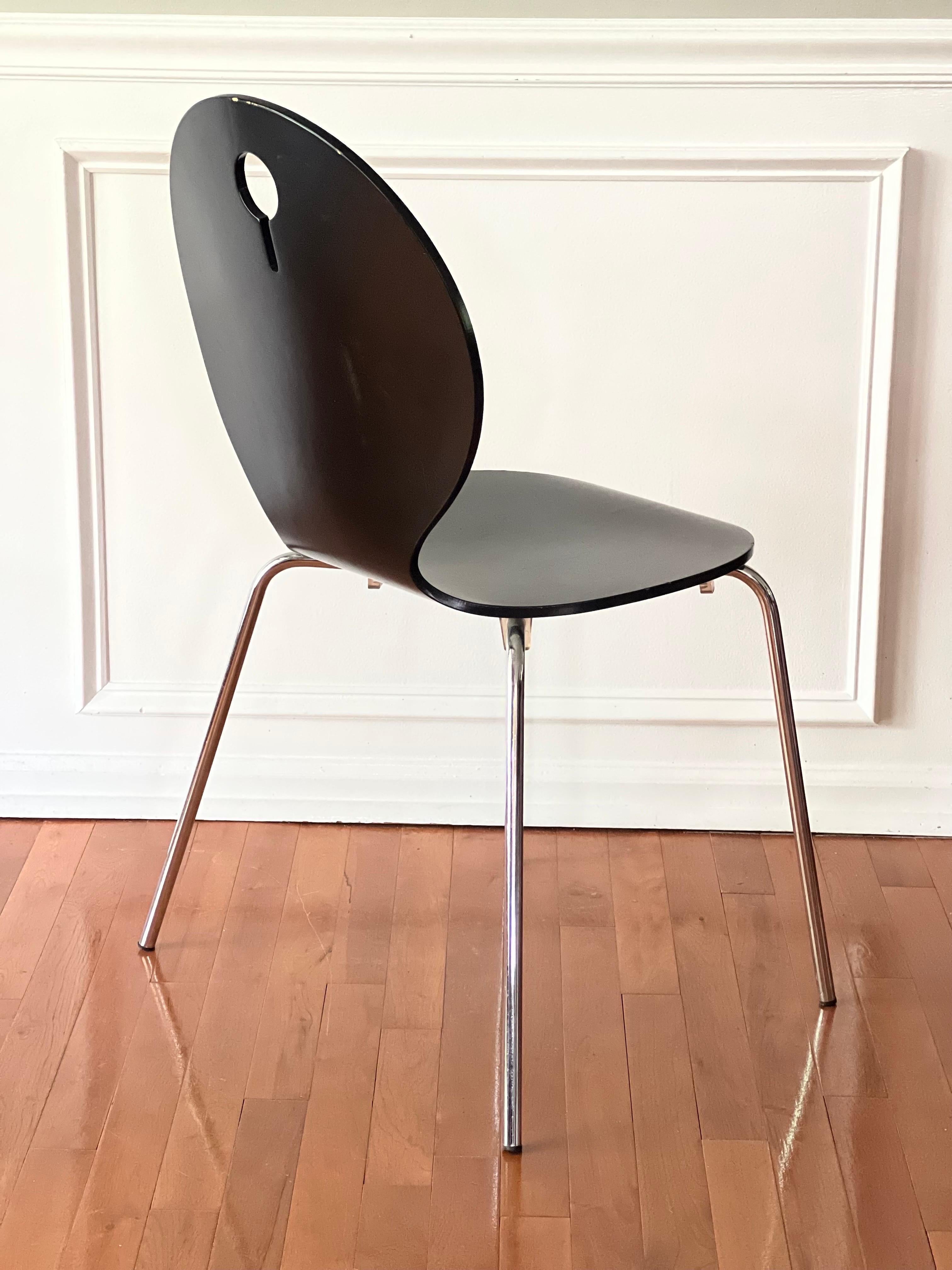 Vintage Italian Modern Bentwood Stackable Chairs by Calligaris, Set of 4 For Sale 2