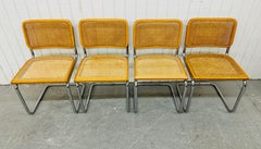 Vintage Italian Modern Cesca Cane Dining Chairs - Set of 4