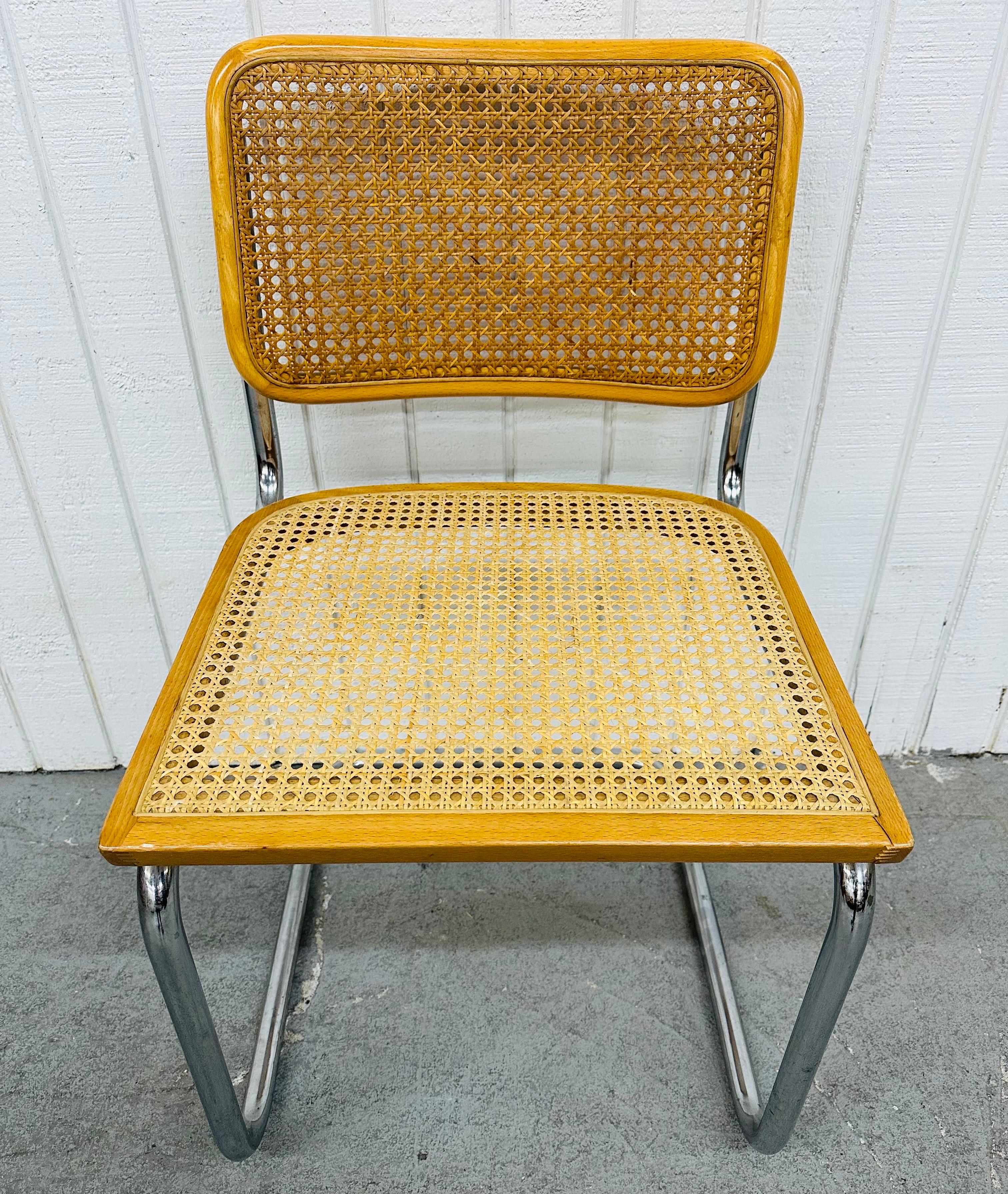 American Vintage Italian Modern Cesca Cane Dining Chairs - Set of 4