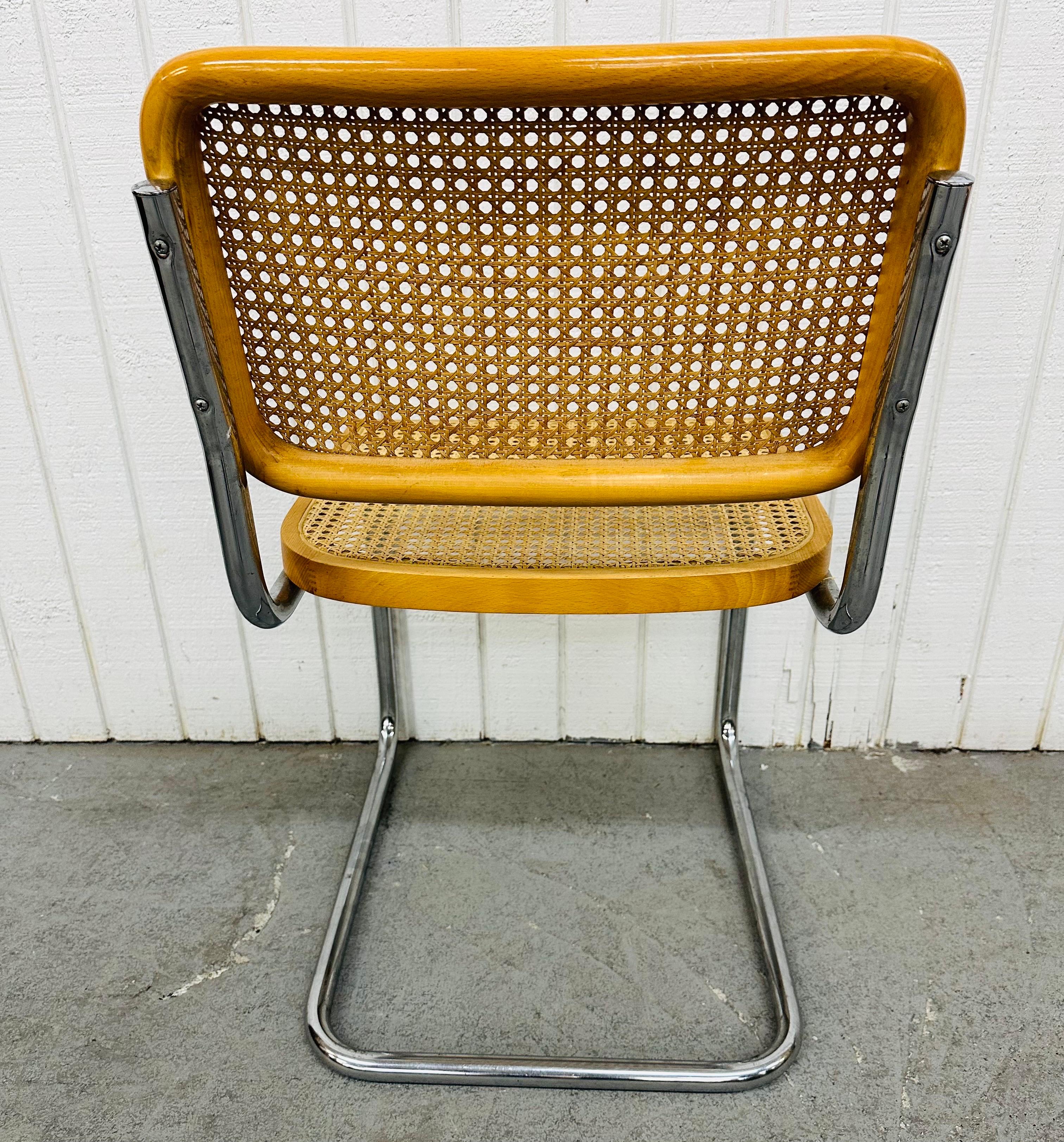 20th Century Vintage Italian Modern Cesca Cane Dining Chairs - Set of 4