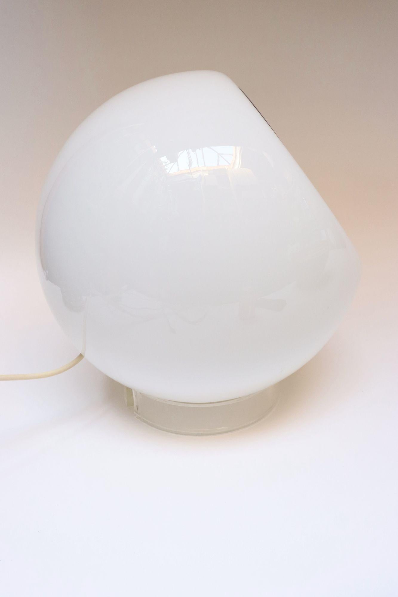 Mid-Century Modern Vintage Italian Modern Elios Lighted Mirror Table Lamp by Giusto Toso for Leucos For Sale
