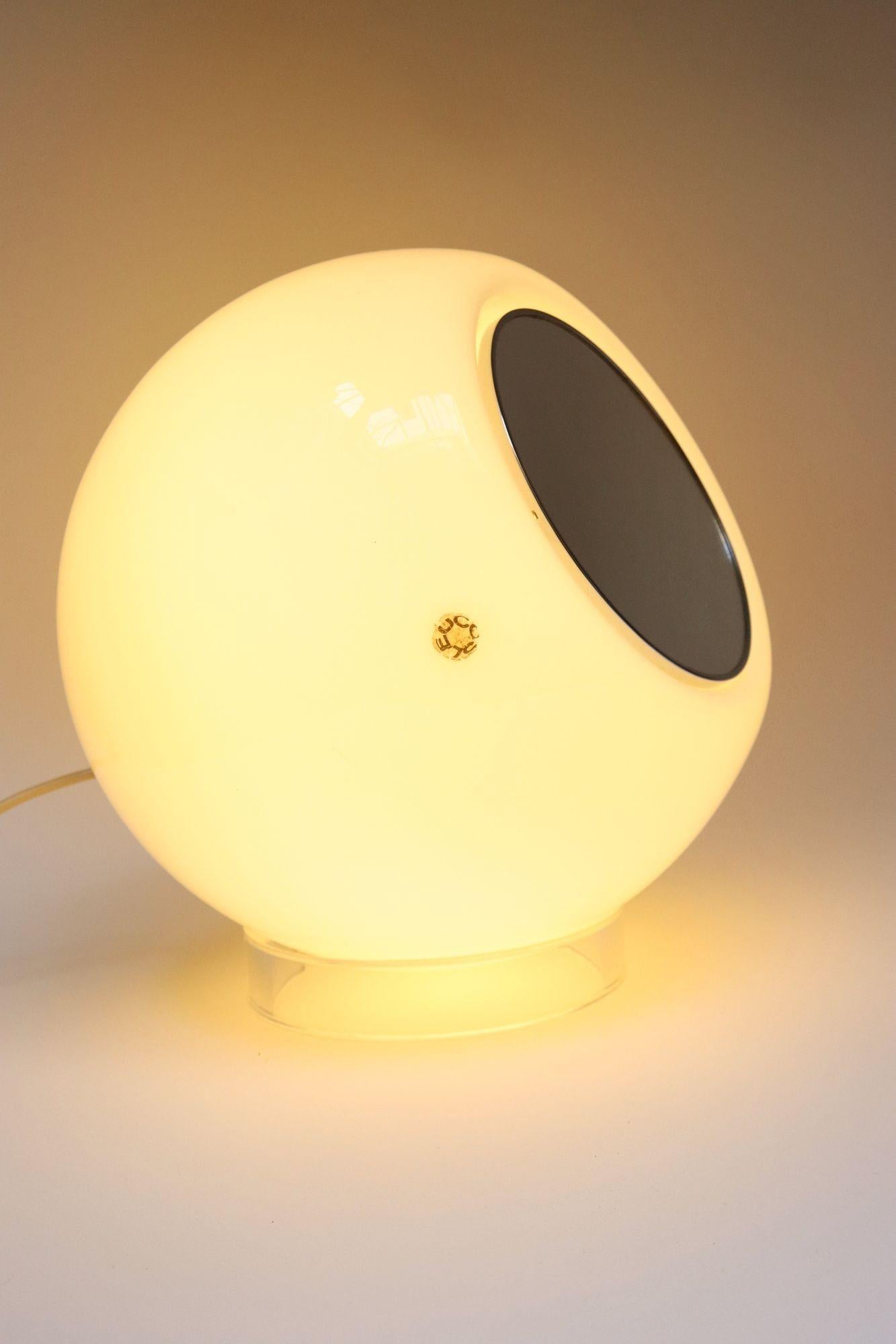 Vintage Italian Modern Elios Lighted Mirror Table Lamp by Giusto Toso for Leucos For Sale 1