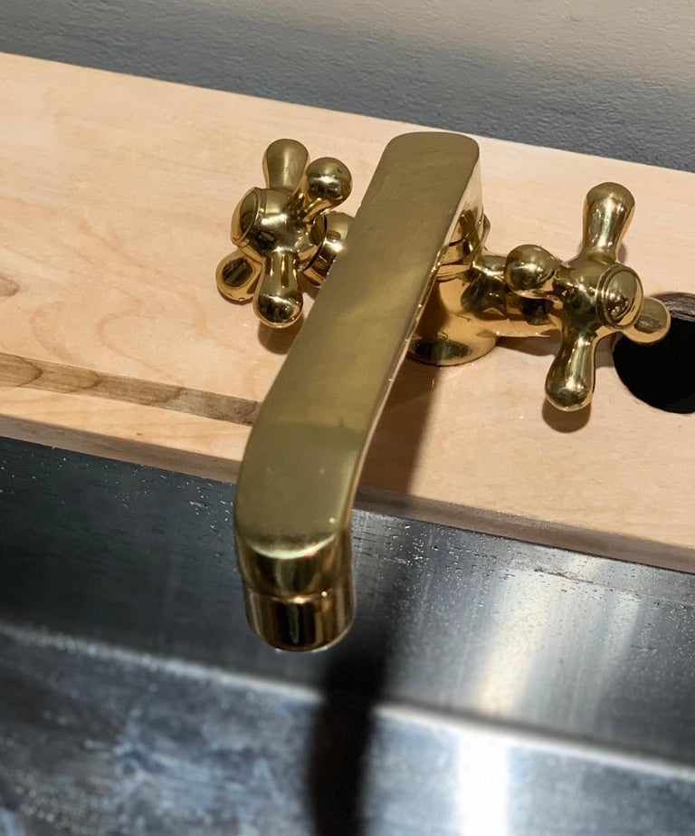 Vintage Italian Modern Fantini Brass Faucet, Deck-Mount, Kitchen ...