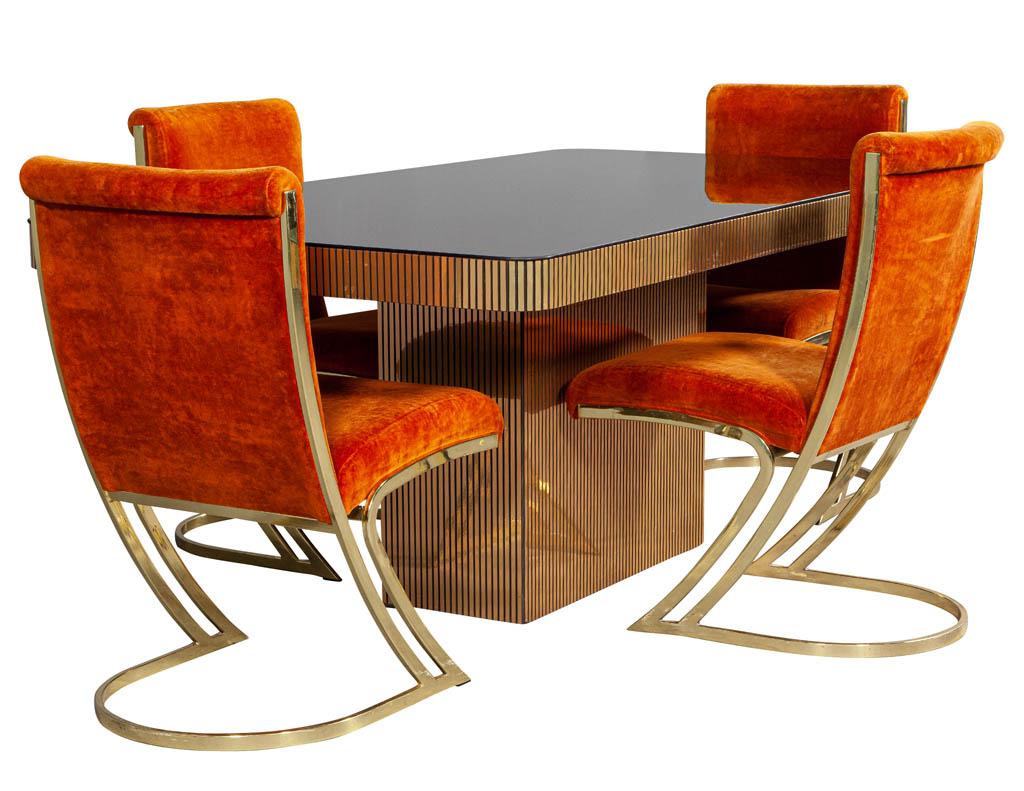 Vintage Italian Modern Mirrored Dining Table 4