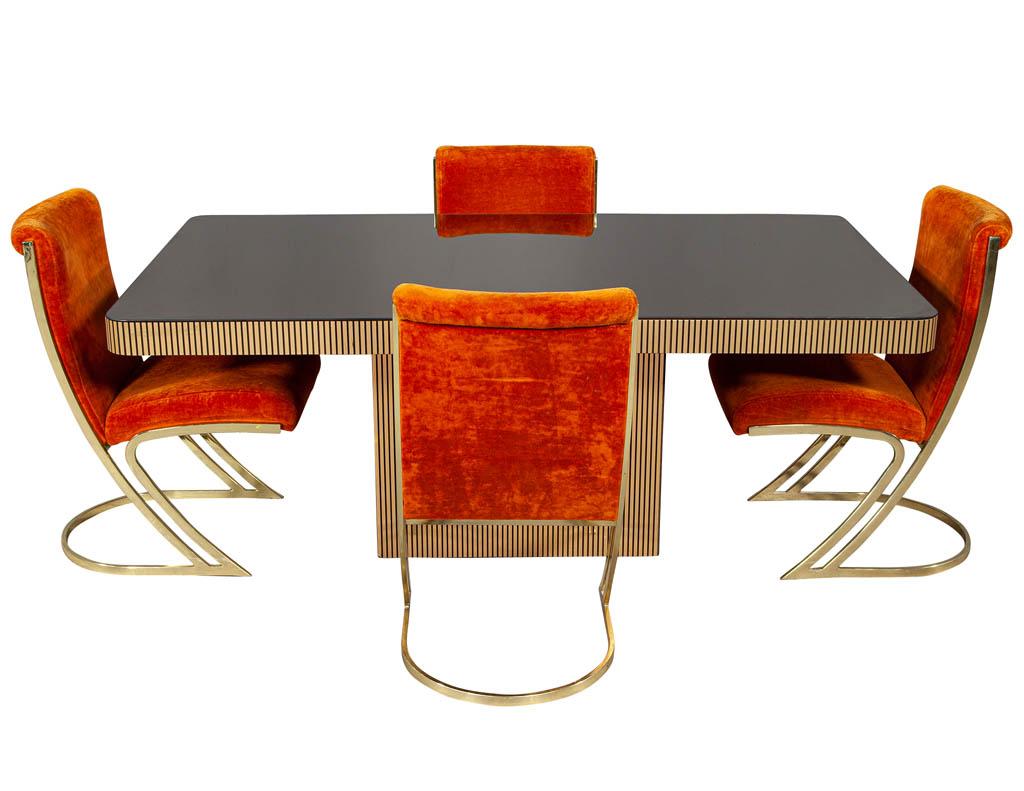 Vintage Italian Modern Mirrored Dining Table 6