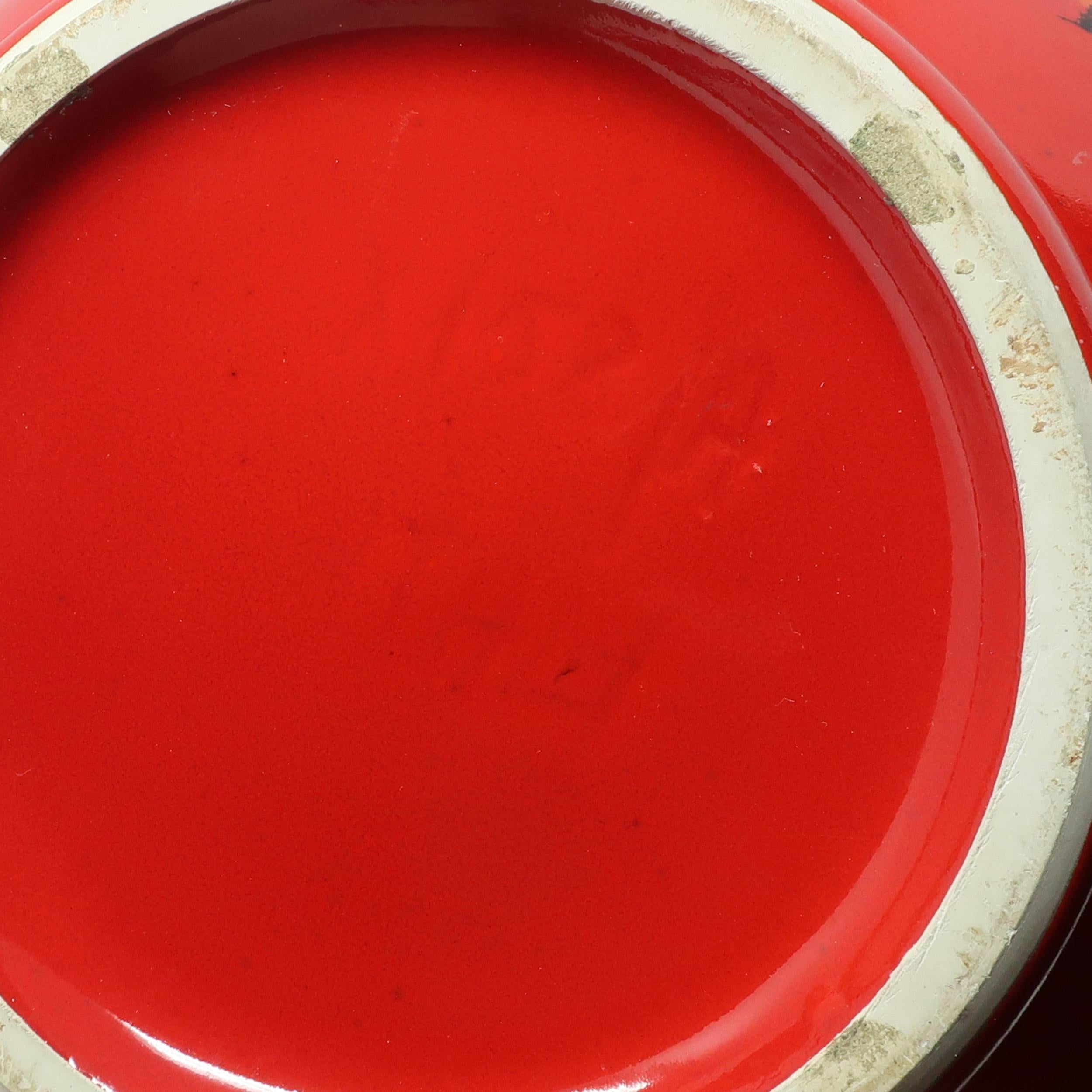 Vintage Italian Modern Red Ceramic Vase by Bitossi For Sale 3