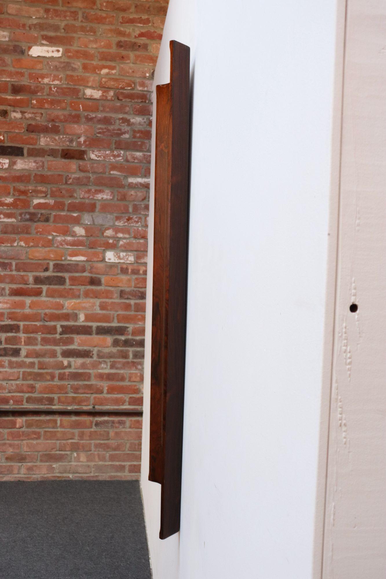 Vintage Italian Modern Rosewood Wall Mirror Designed by Donati for Stil Glass In Good Condition For Sale In Brooklyn, NY