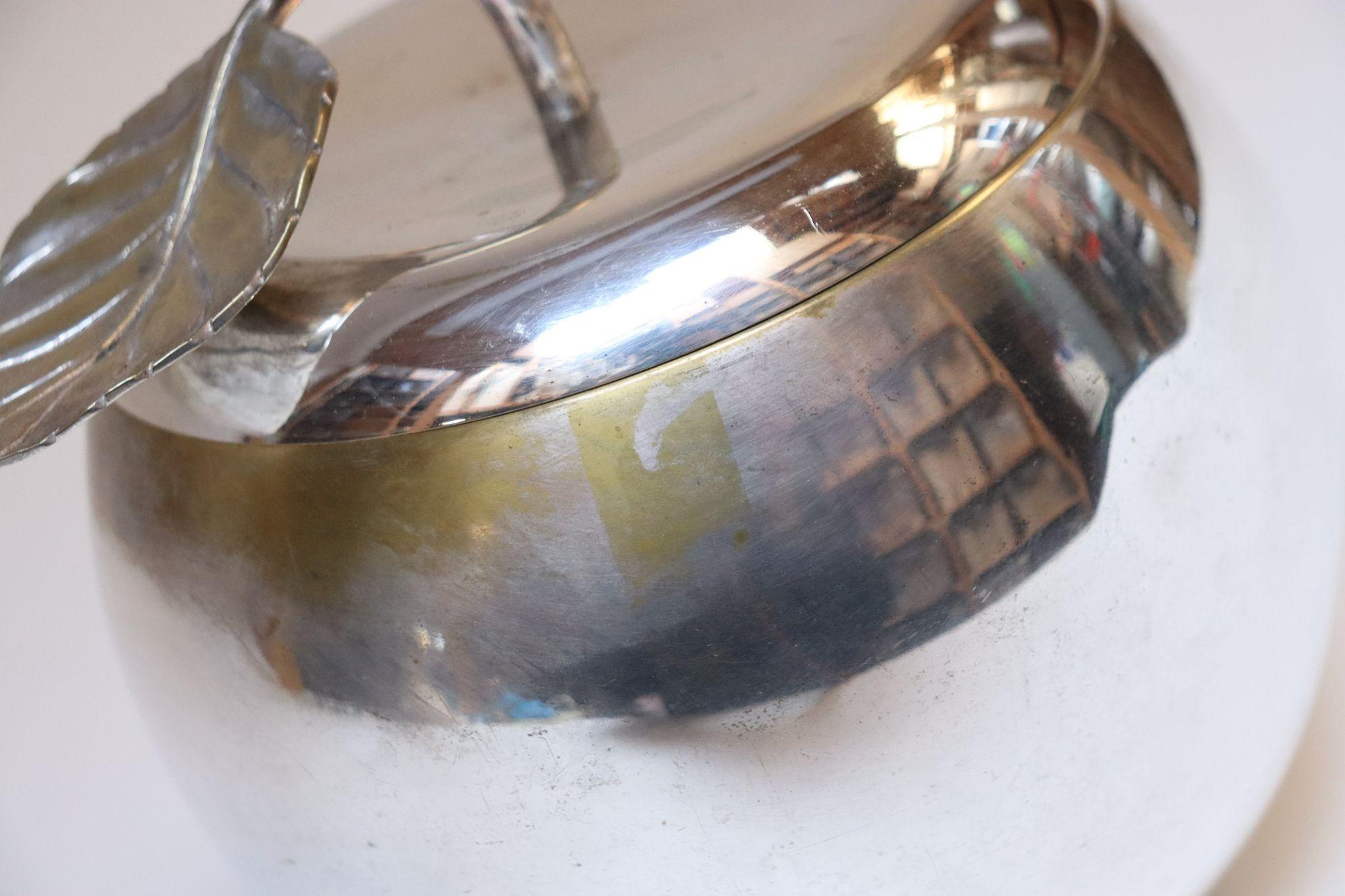 Vintage Italian Modernist Silver-Plated 