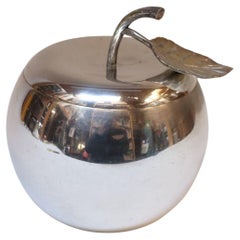 Vintage Italian Modernist Silver-Plated "Apple" Insulated Ice Bucket