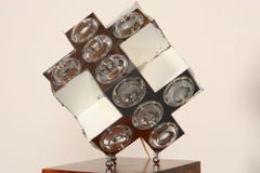 Vintage Italian Lamp "Stilkronen" lampada da tavolo cromata di Oscar Torlasco