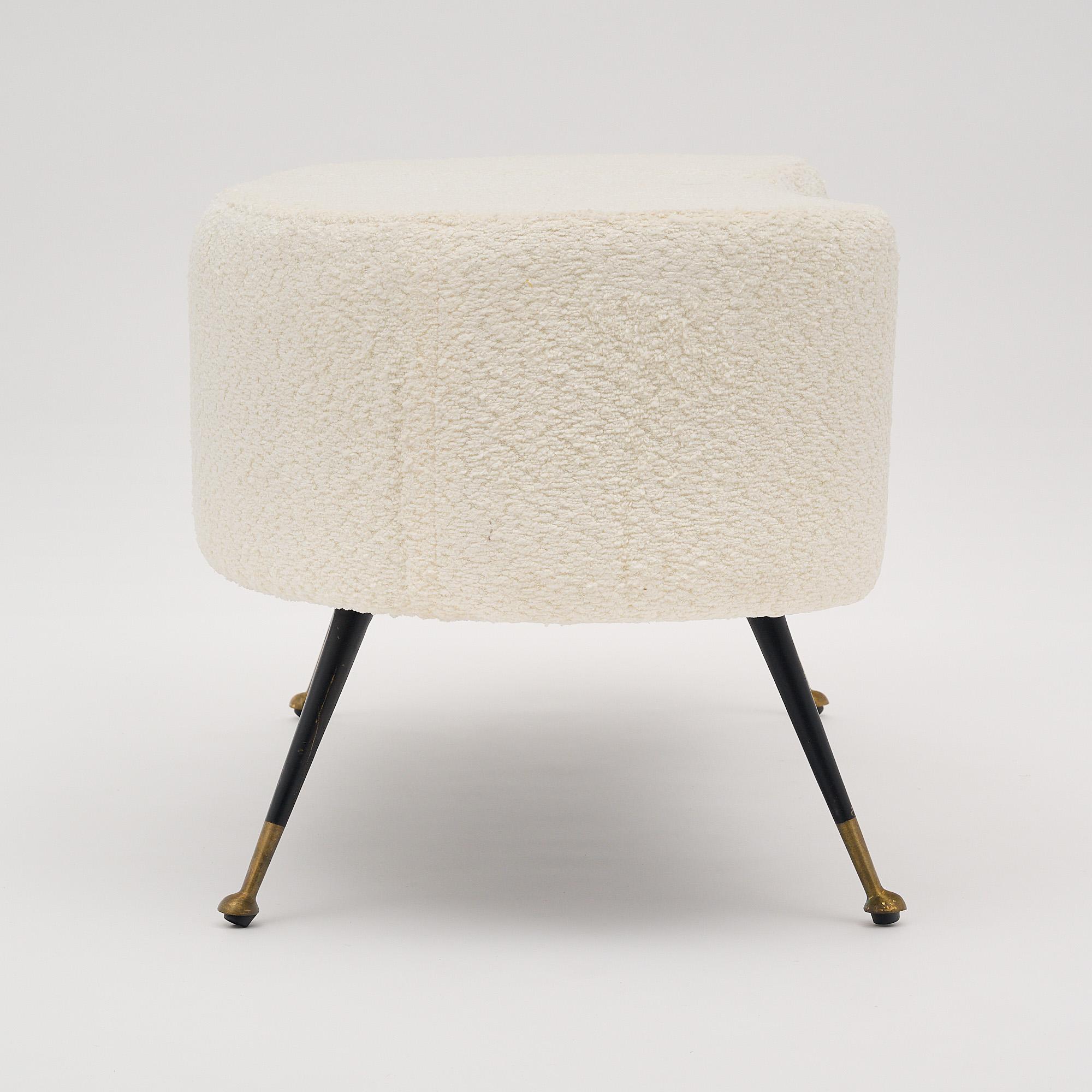 Taburete modernista italiano vintage Latón en venta