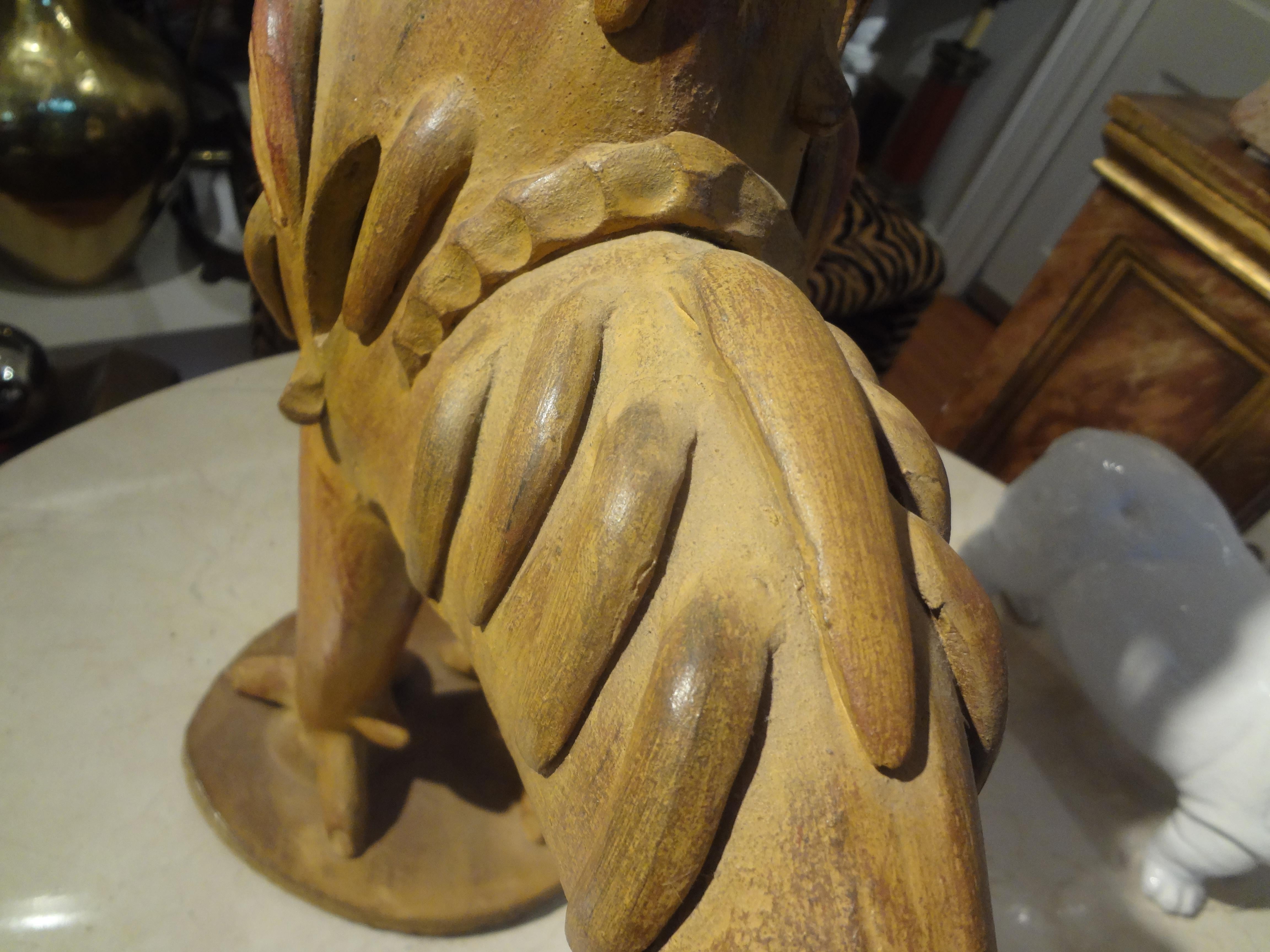Italian Modernist Terracotta Rooster Sculpture 5
