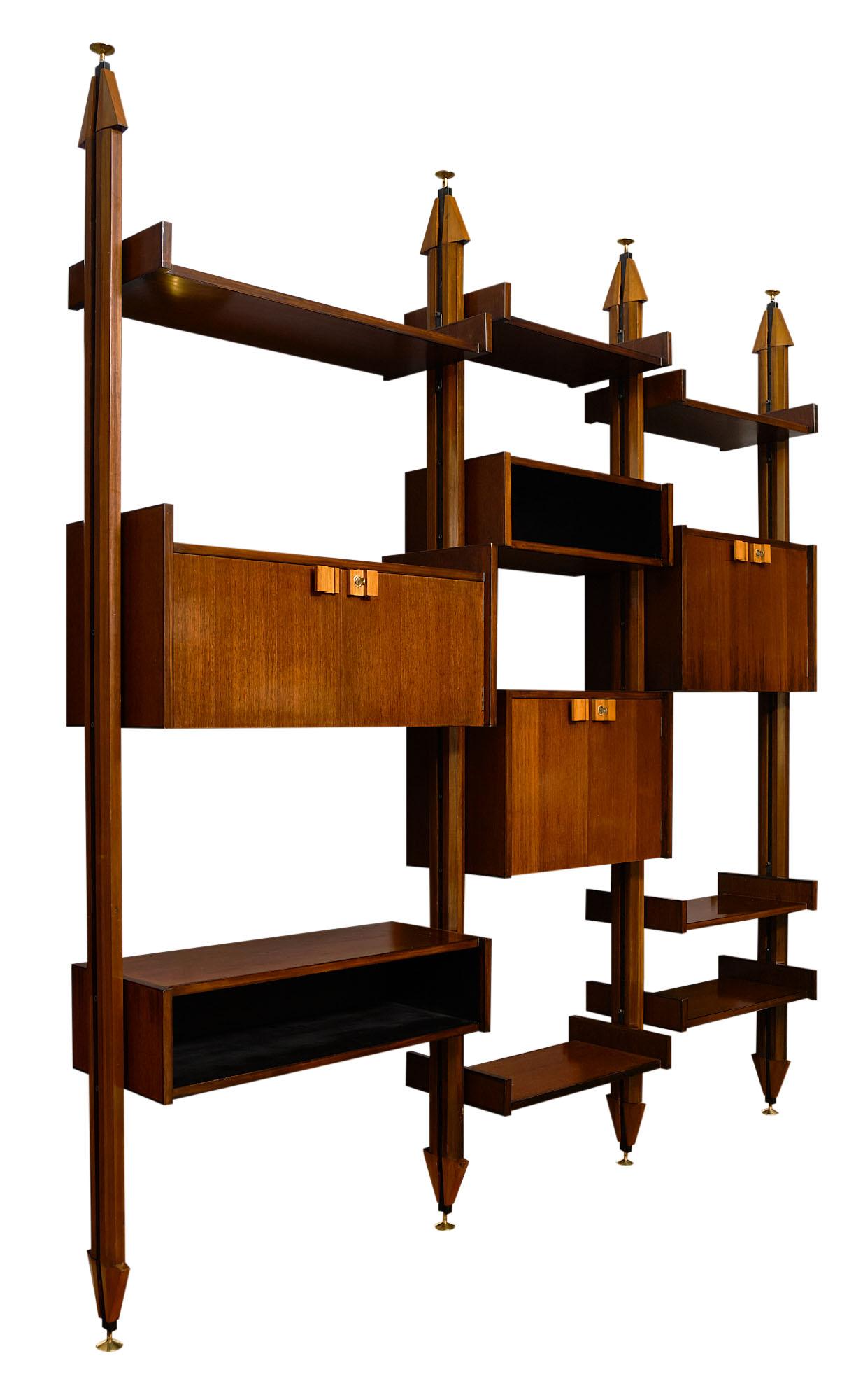 Maple Vintage Italian Modular Bookcase