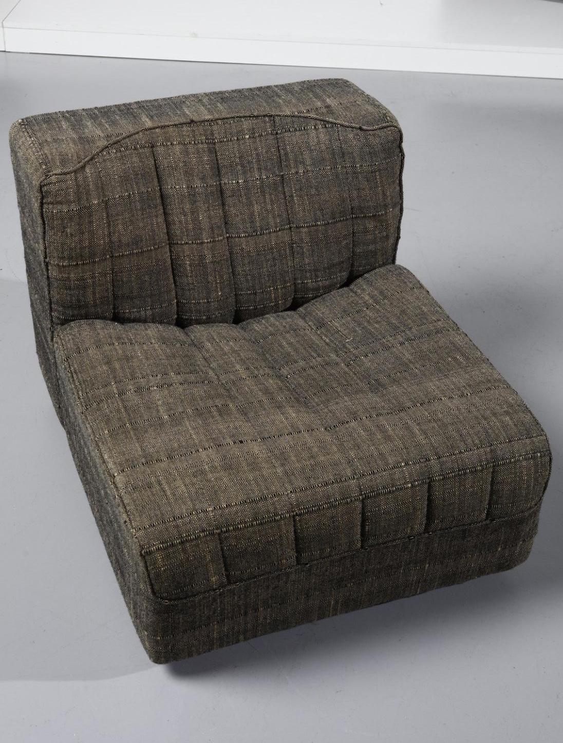 Textile Vintage Italian Modular Sofa of Five Pieces by Tito Agnoli for Arflex