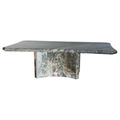 Vintage Italian Monolithic Pink Marble Coffee Table, 1970s