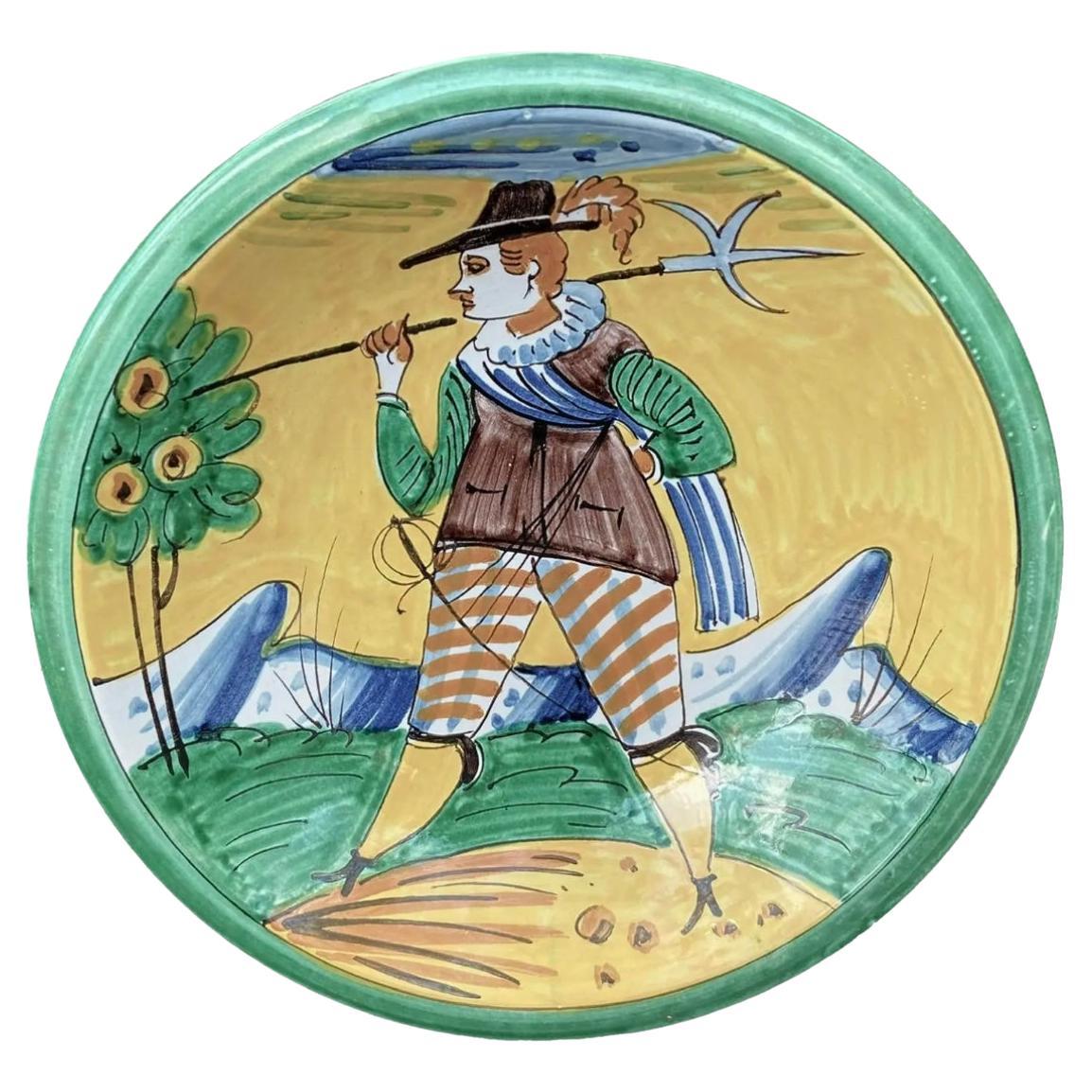 Italienische Montelupo Maiolica-Töpferwarenschale